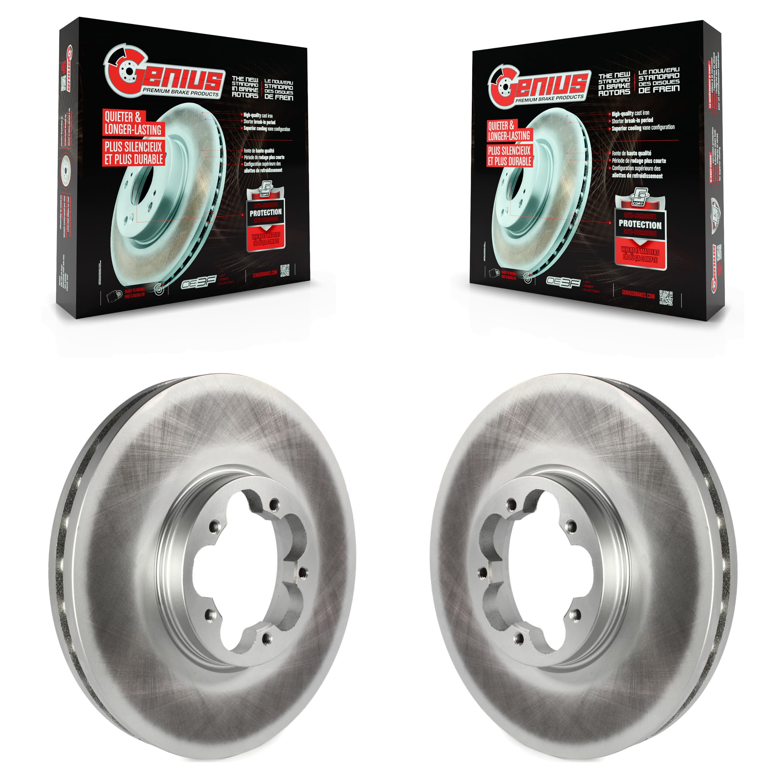 Genius - KG-100107 - Front Disc Brake Rotor Kits image 1