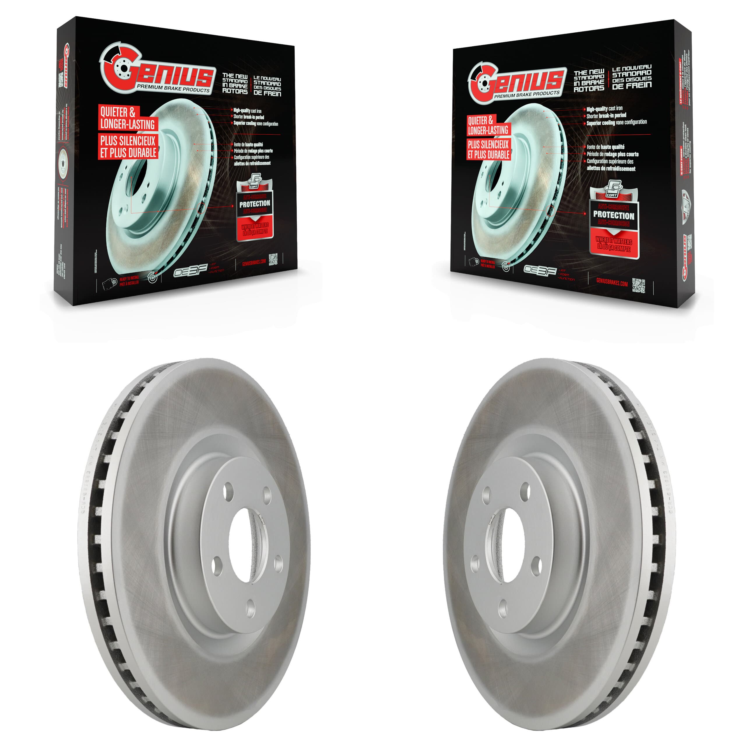 Genius - KG-100109 - Front Disc Brake Rotor Kits image 1