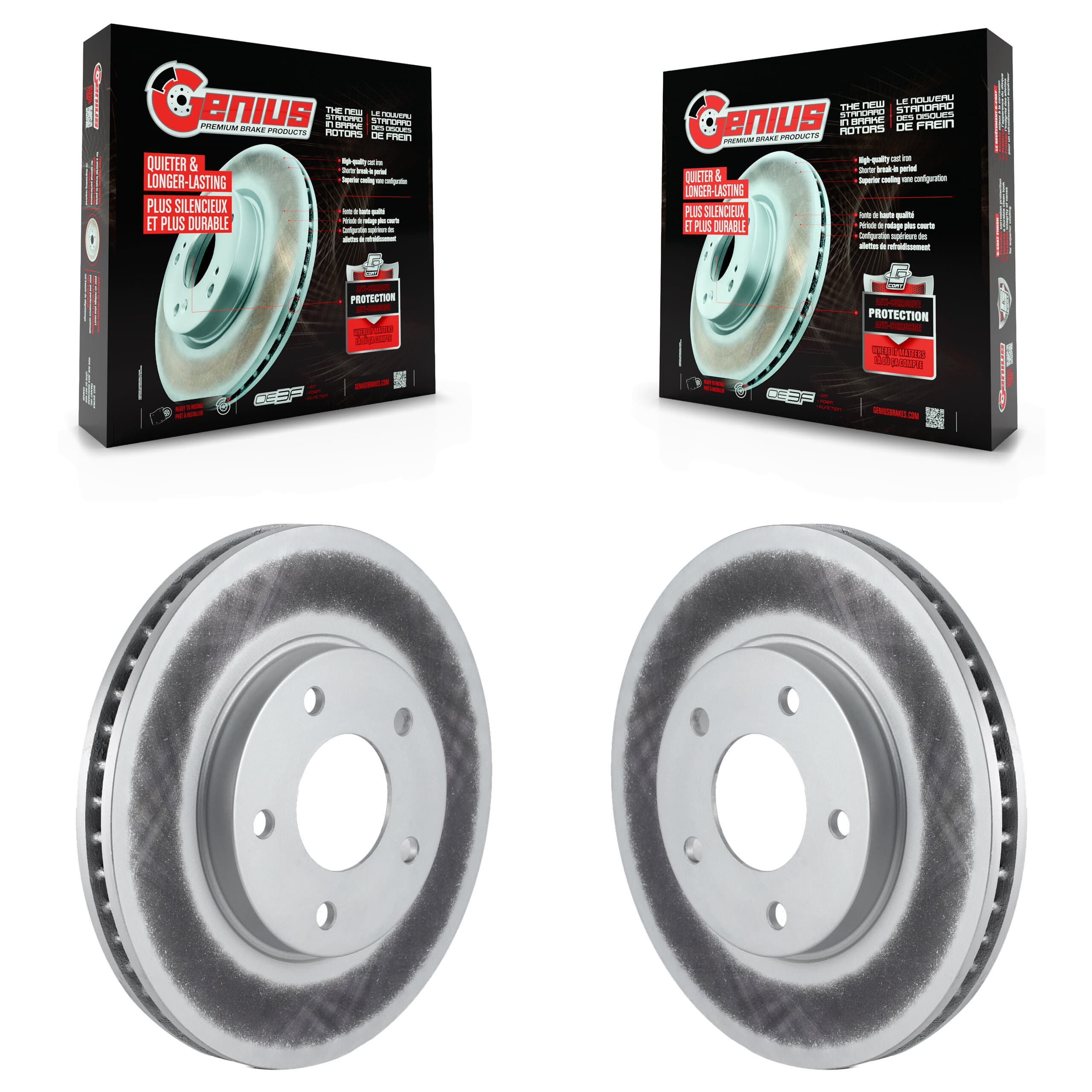 Genius - KG-100117 - Front Disc Brake Rotor Kits image 1