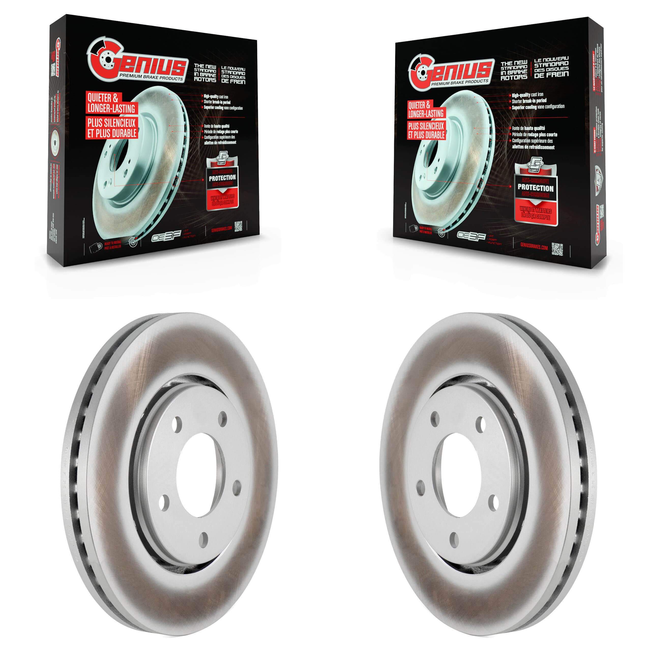 Genius - KG-100121 - Front Disc Brake Rotor Kits image 1