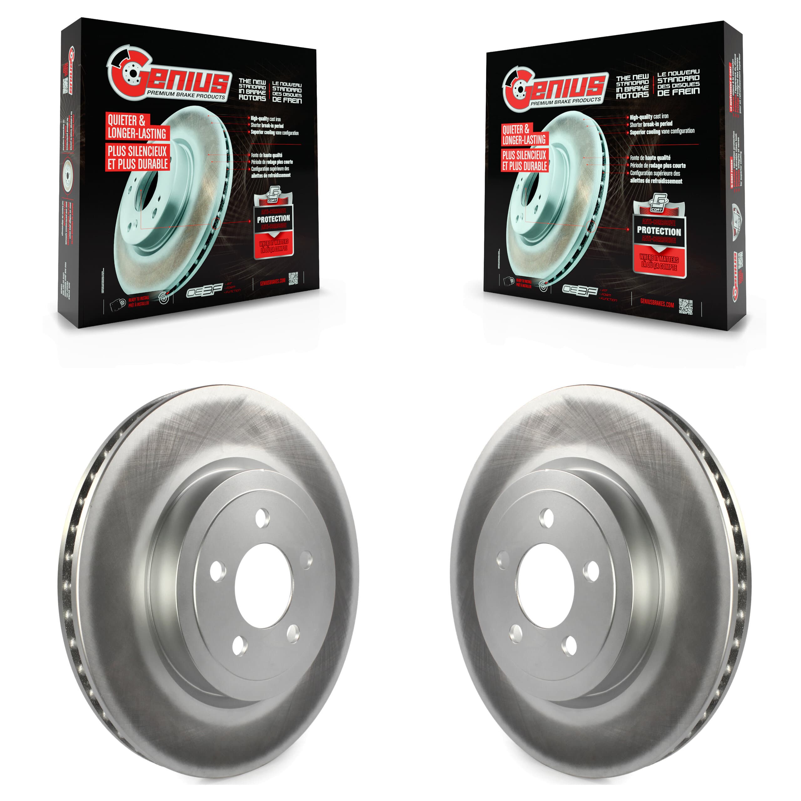 Genius - KG-100128 - Front Disc Brake Rotor Kits image 1