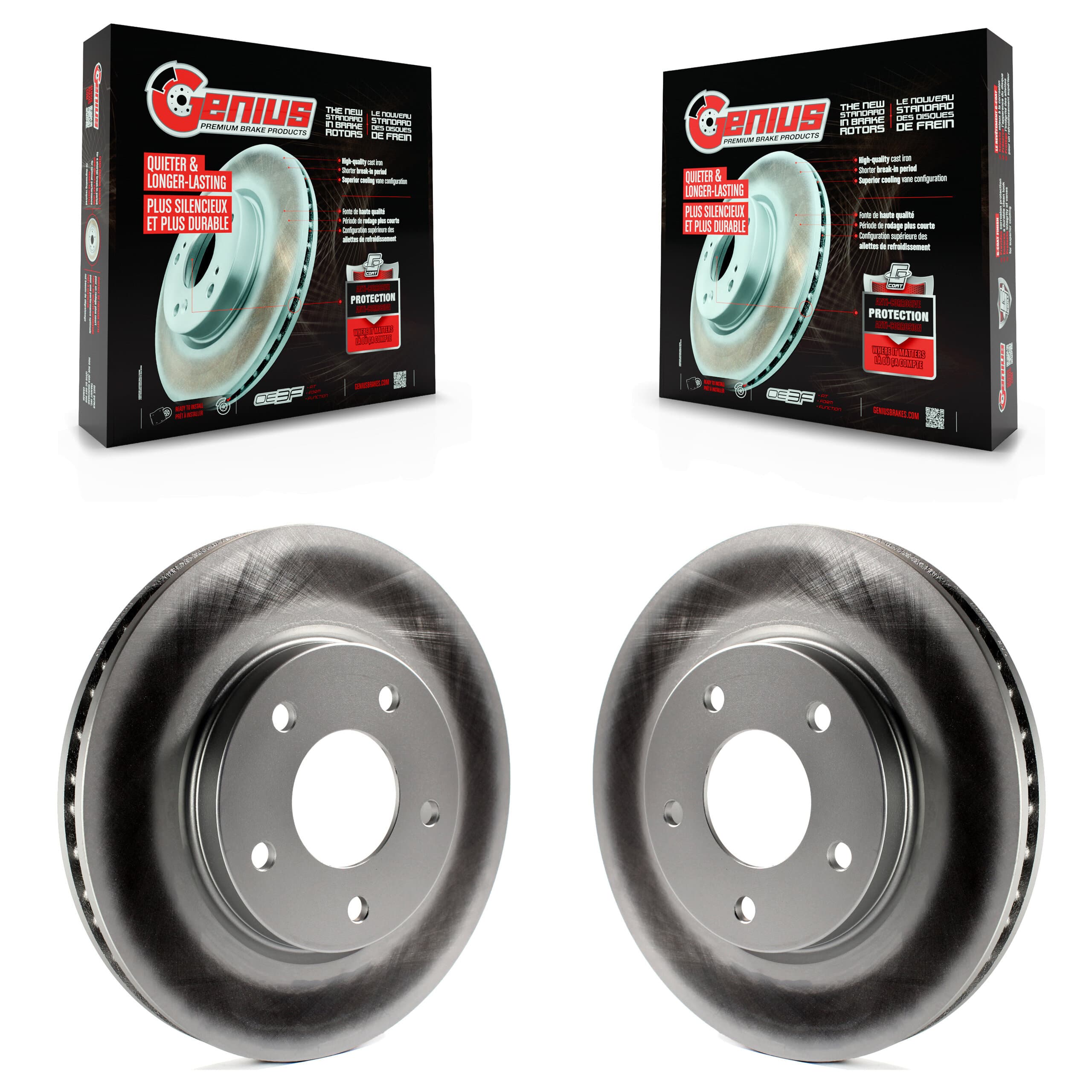 Genius - KG-100133 - Front Disc Brake Rotor Kits image 1