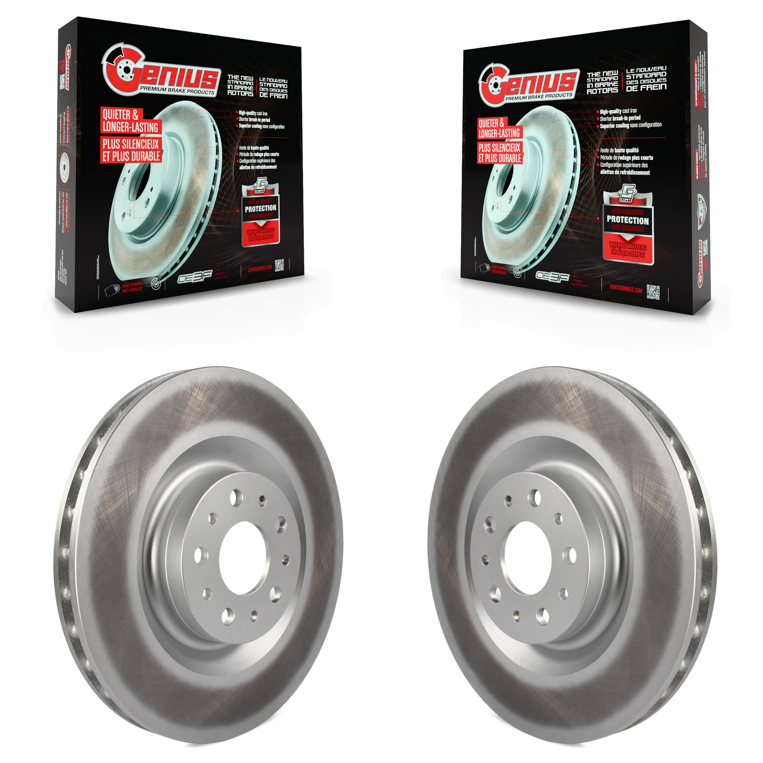 Genius - KG-100148 - Front Disc Brake Rotor Kits image 1
