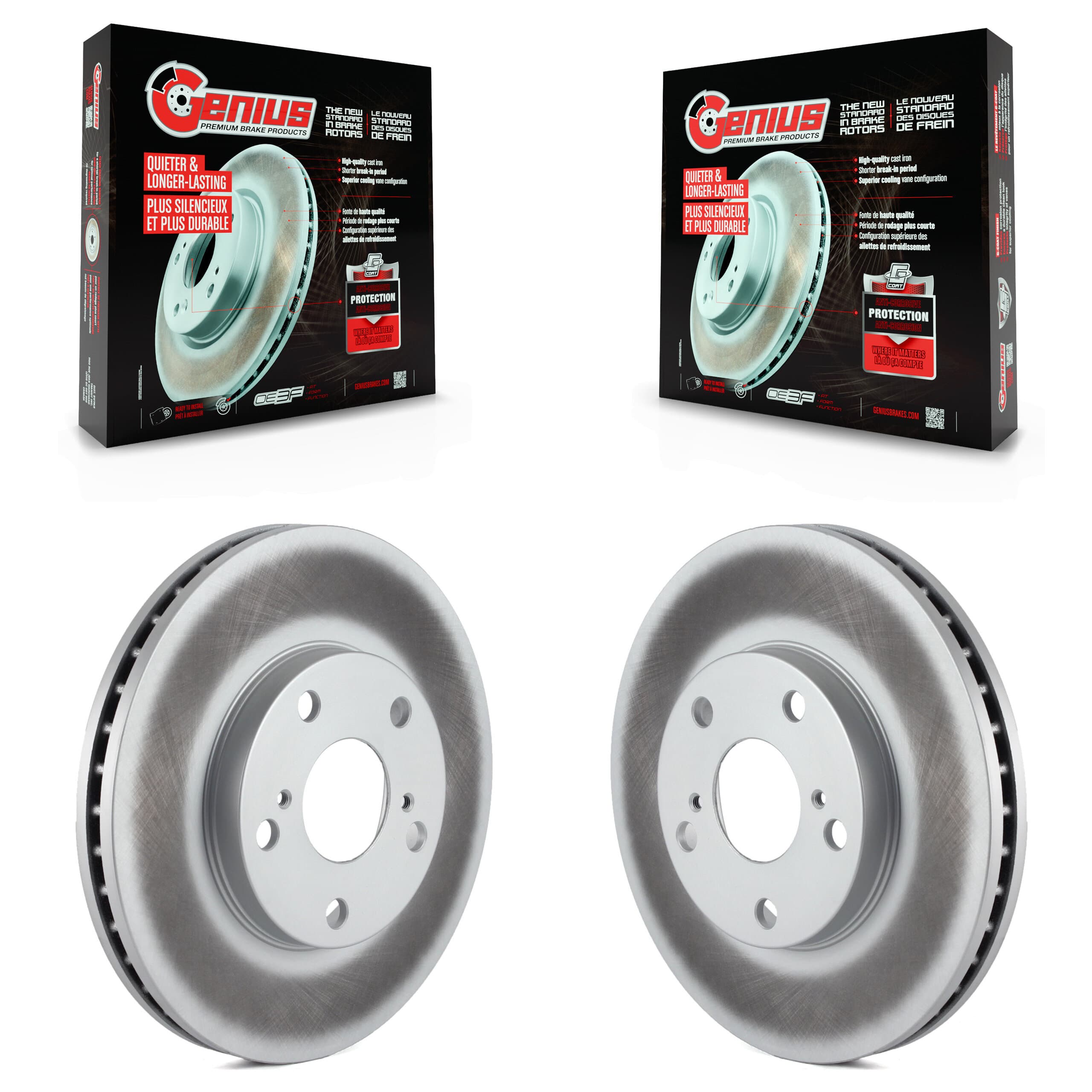 Genius - KG-100153 - Front Disc Brake Rotor Kits image 1