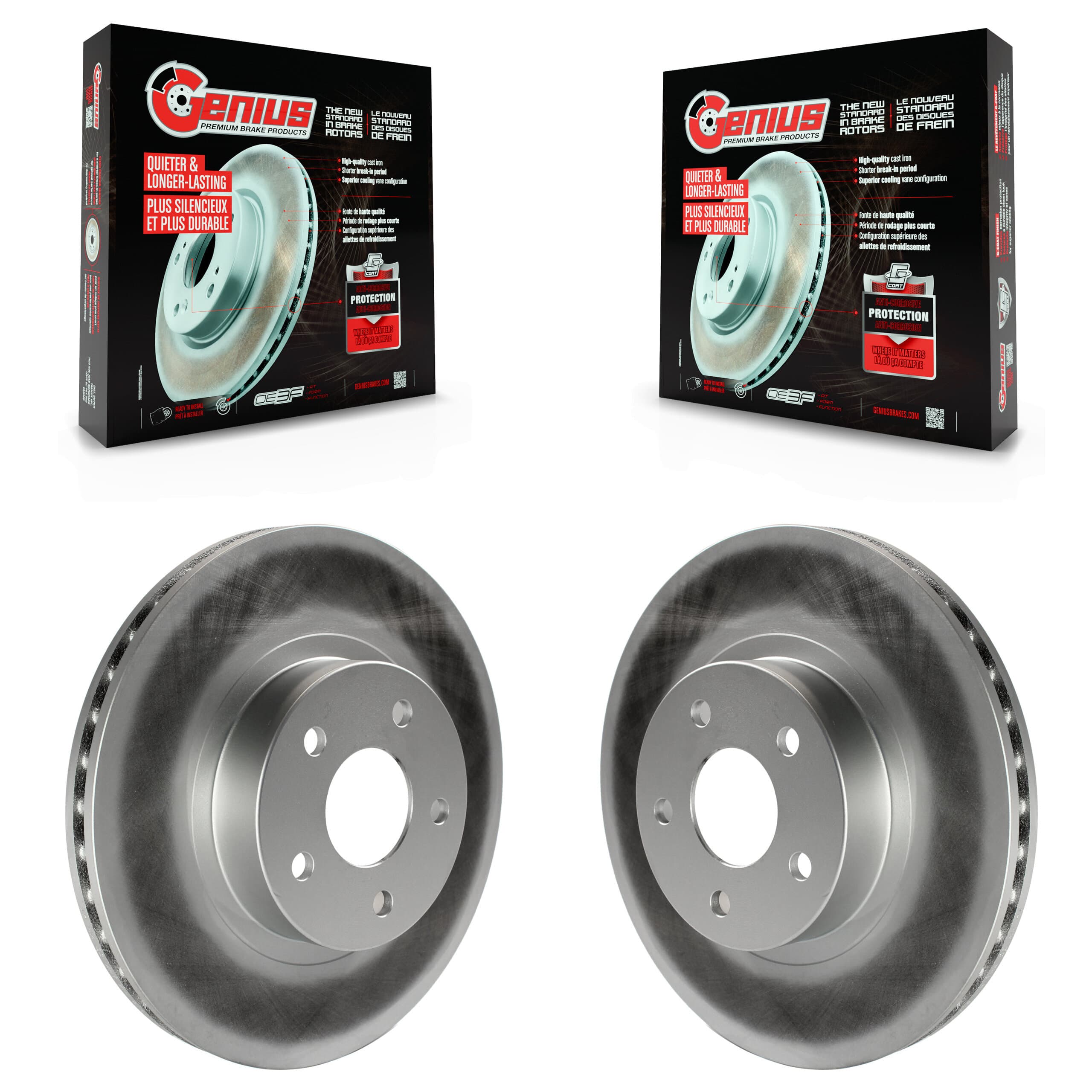 Genius - KG-100159 - Front Disc Brake Rotor Kits image 1