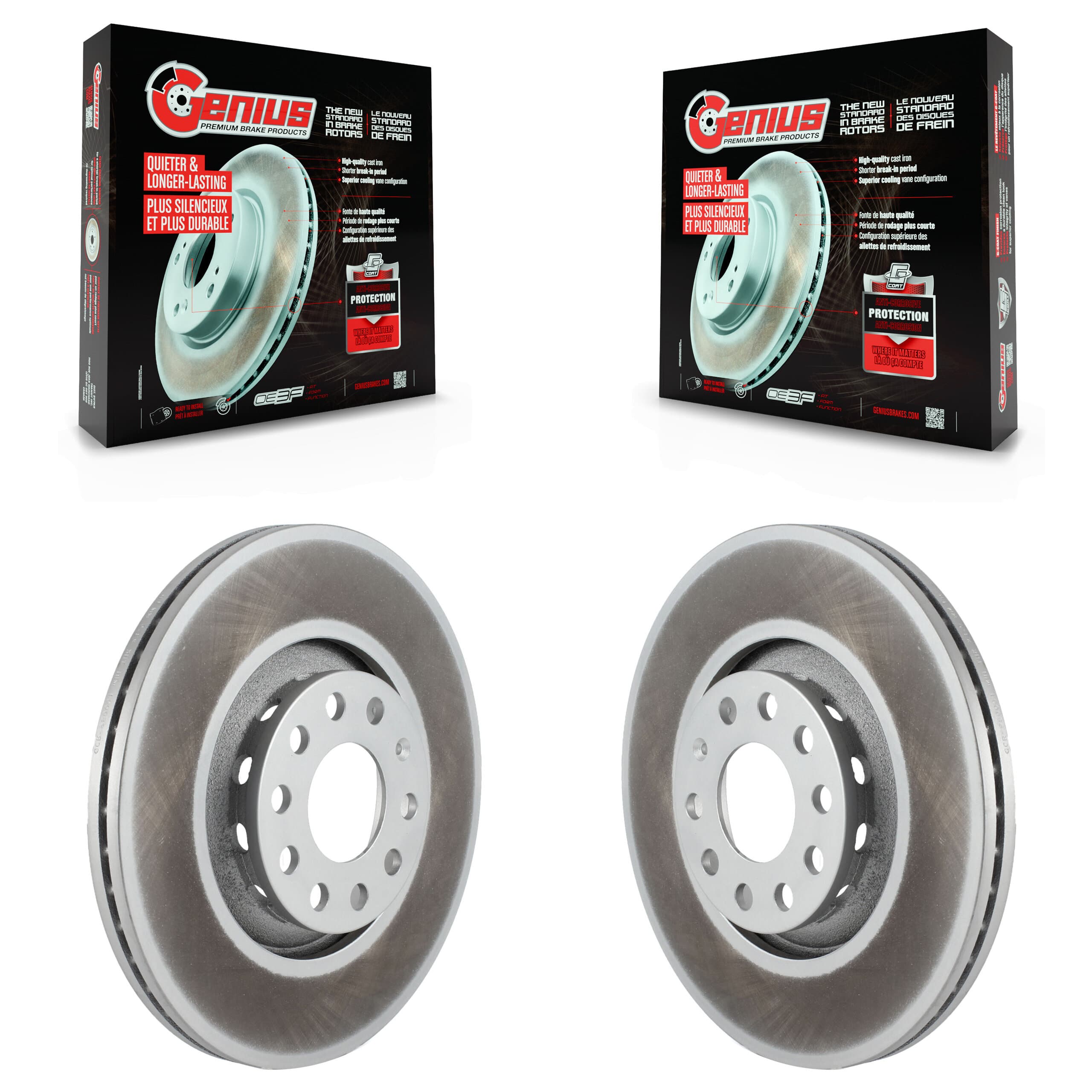 Genius - KG-100177 - Front Disc Brake Rotor Kits image 1