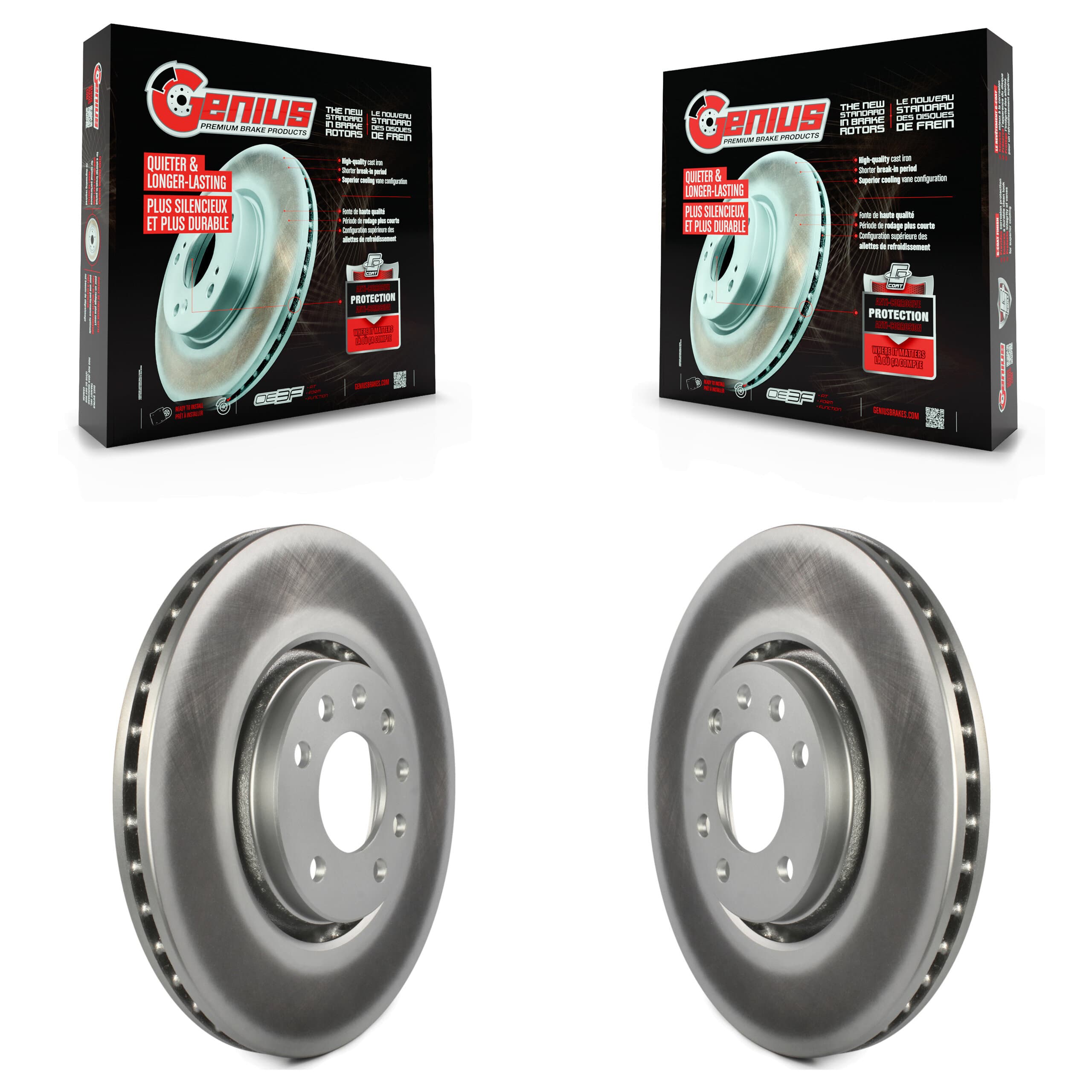 Genius - KG-100185 - Front Disc Brake Rotor Kits image 1