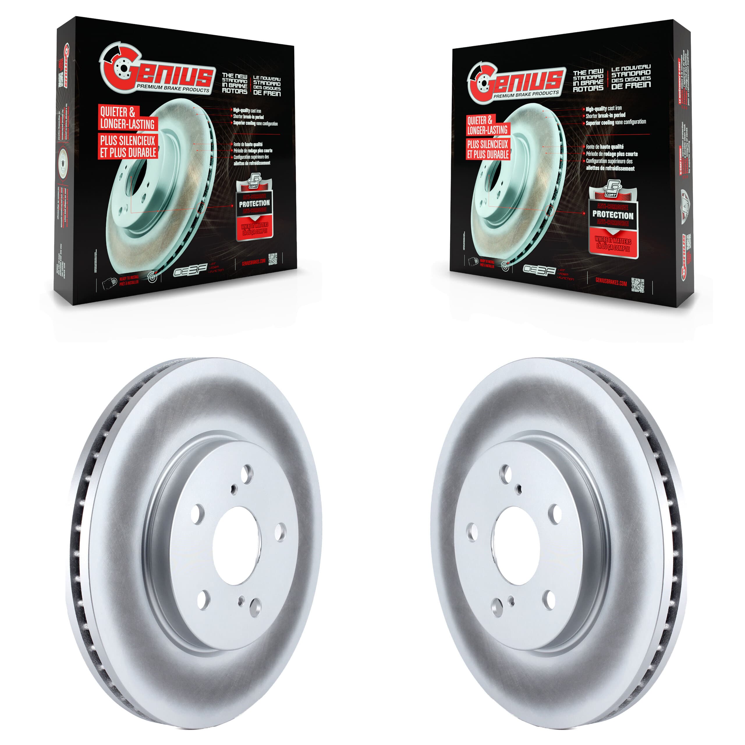 Genius - KG-100190 - Front Disc Brake Rotor Kits image 1