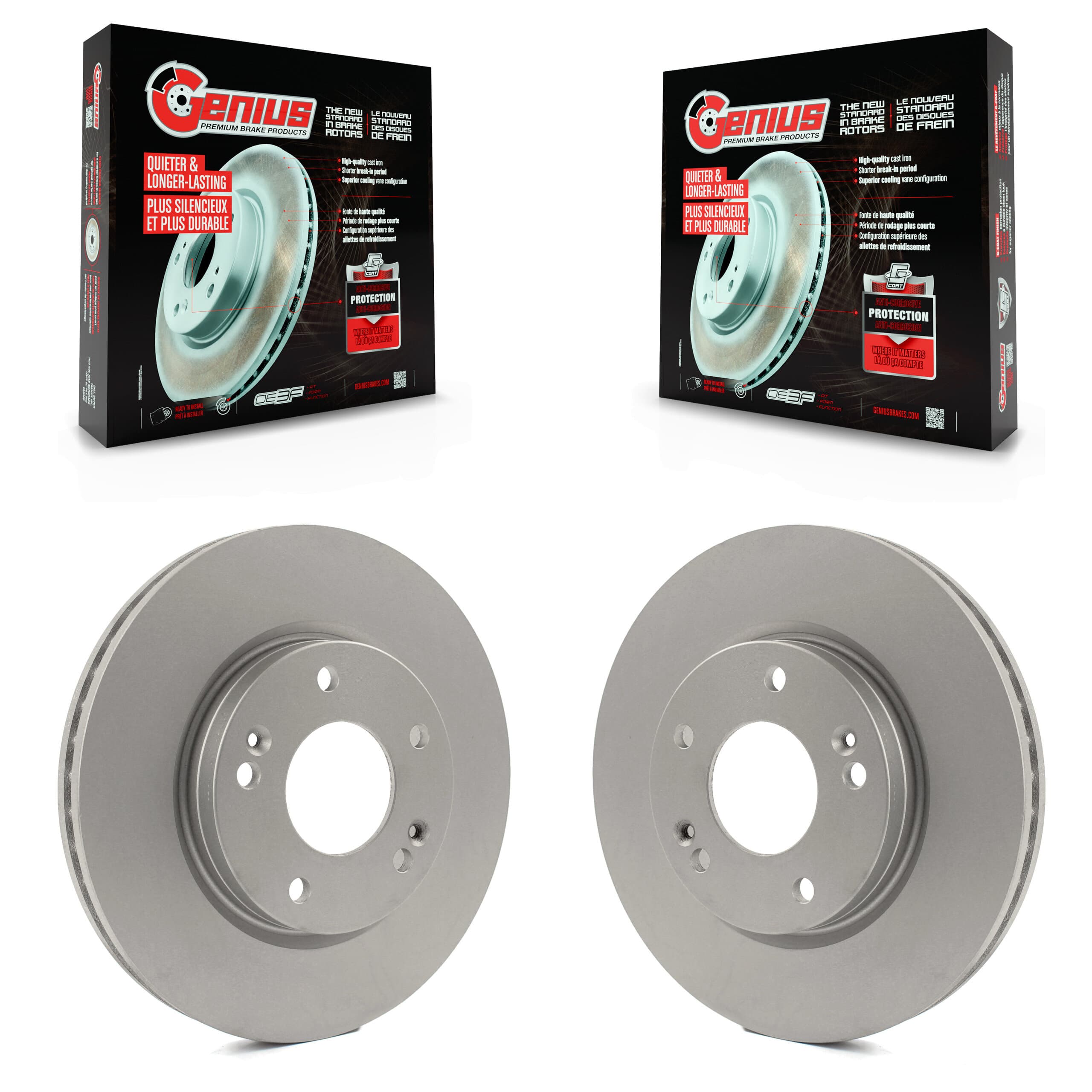 Genius - KG-100194 - Front Disc Brake Rotor Kits image 1