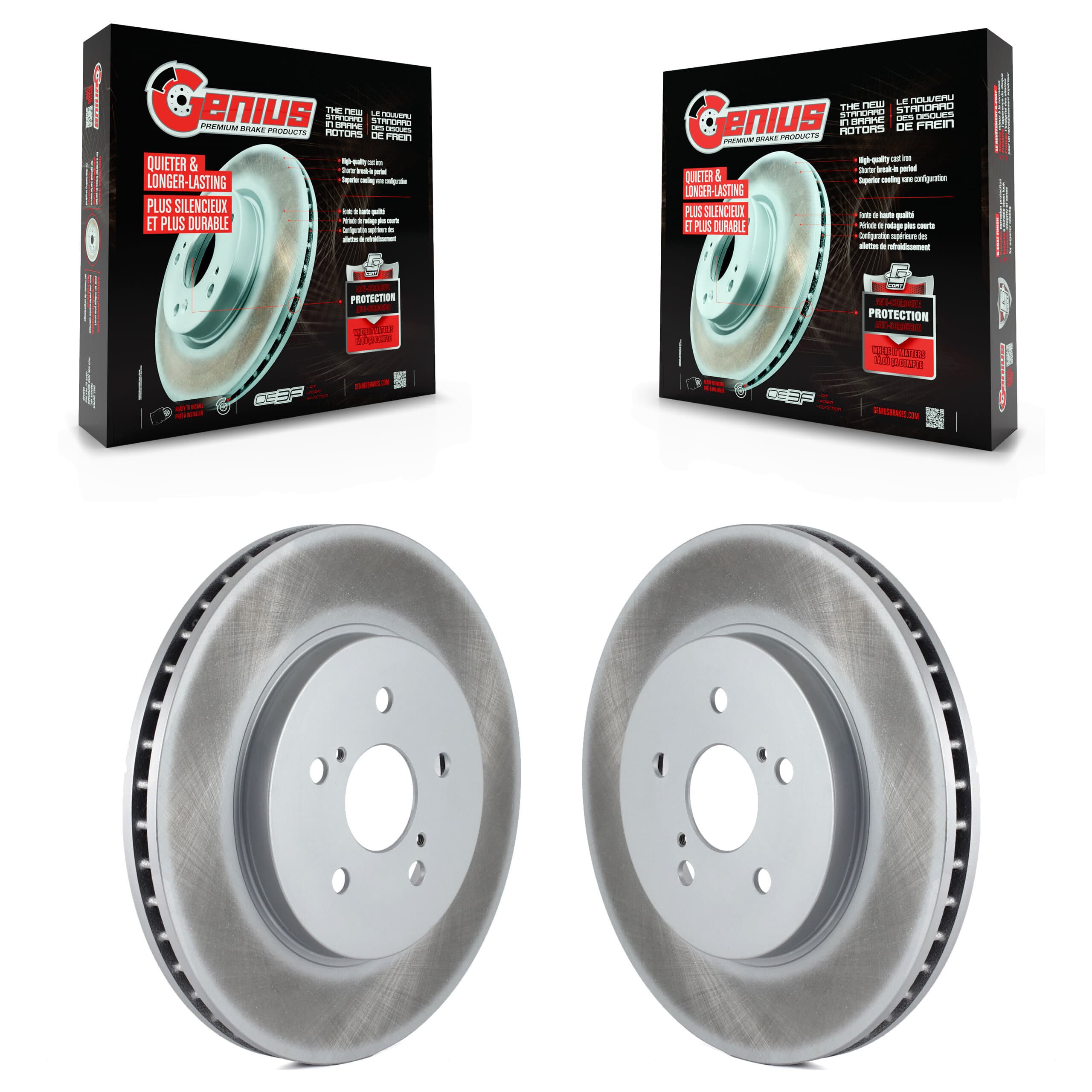 Genius - KG-100229 - Front Disc Brake Rotor Kits image 1