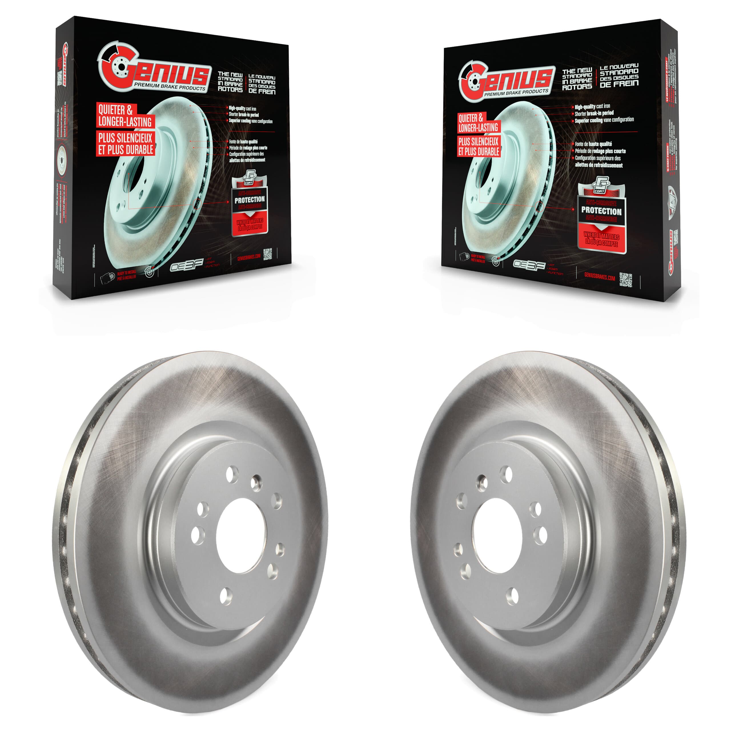 Genius - KG-100248 - Front Disc Brake Rotor Kits image 1