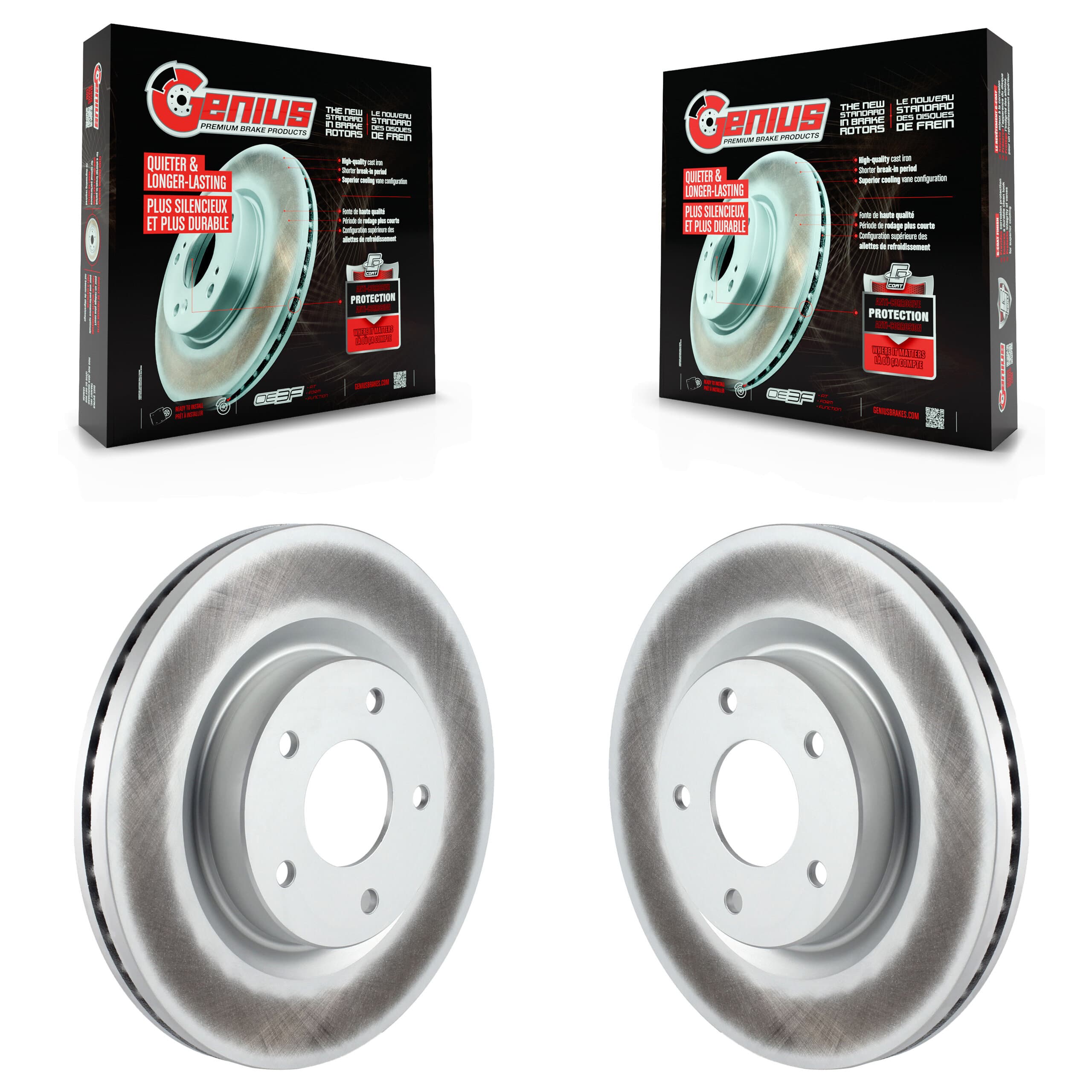 Genius - KG-100271 - Front Disc Brake Rotor Kits image 1