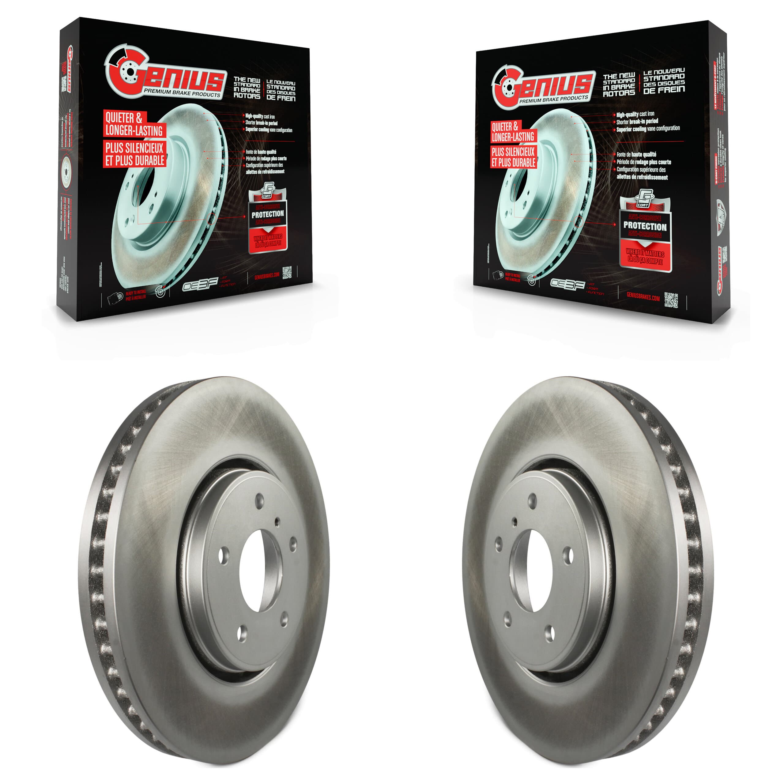 Genius - KG-100273 - Front Disc Brake Rotor Kits image 1