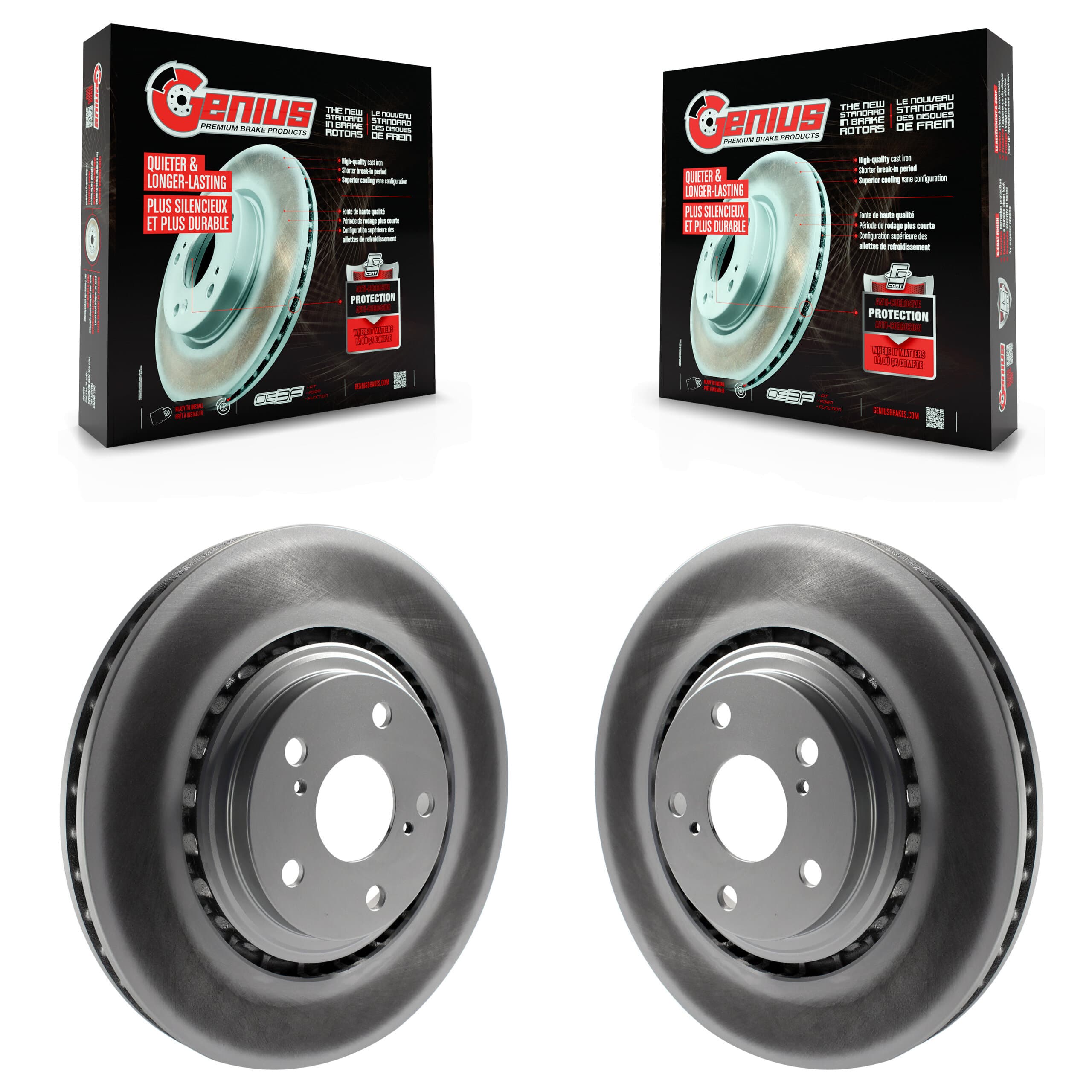 Genius - KG-100290 - Front Disc Brake Rotor Kits image 1