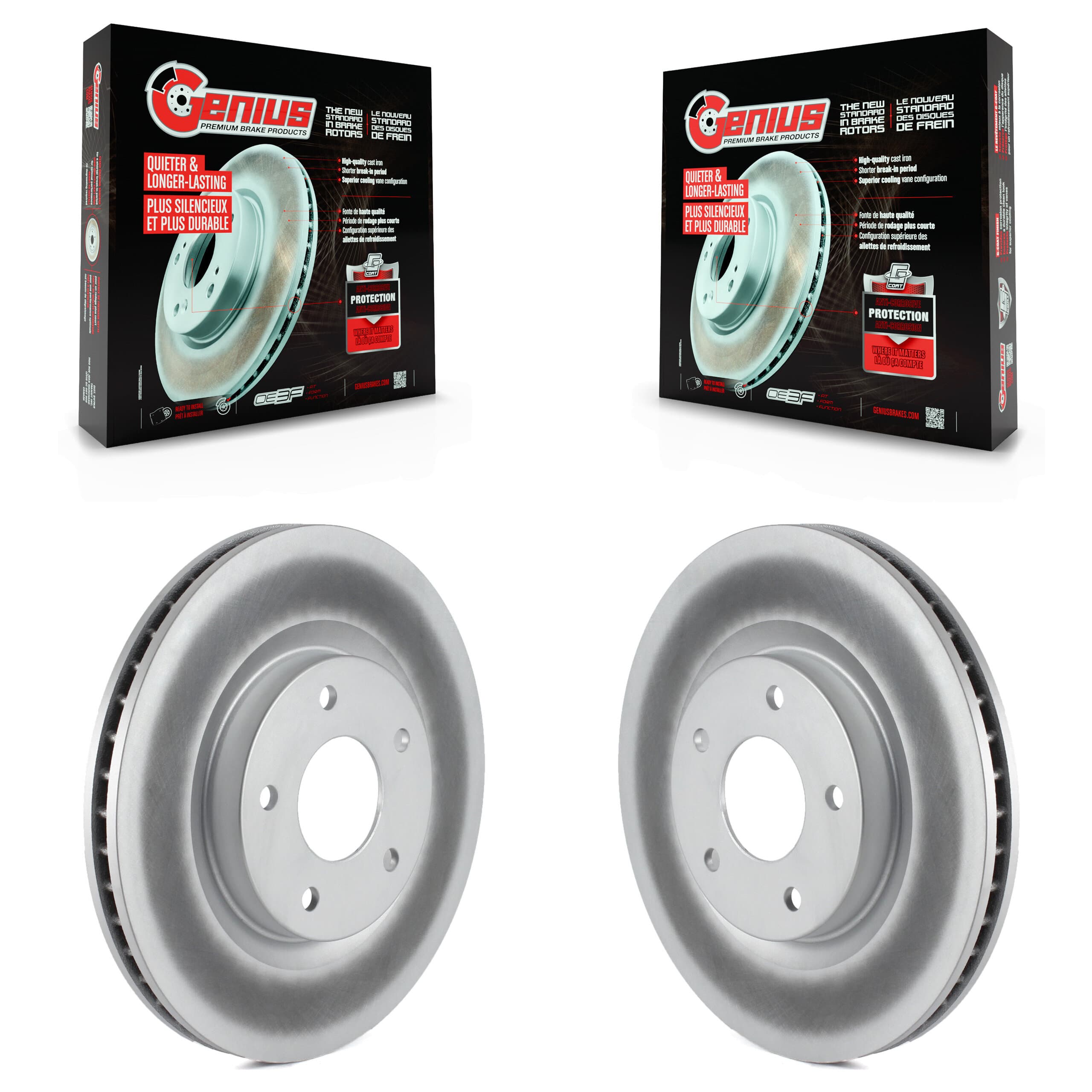 Genius - KG-100291 - Front Disc Brake Rotor Kits image 1