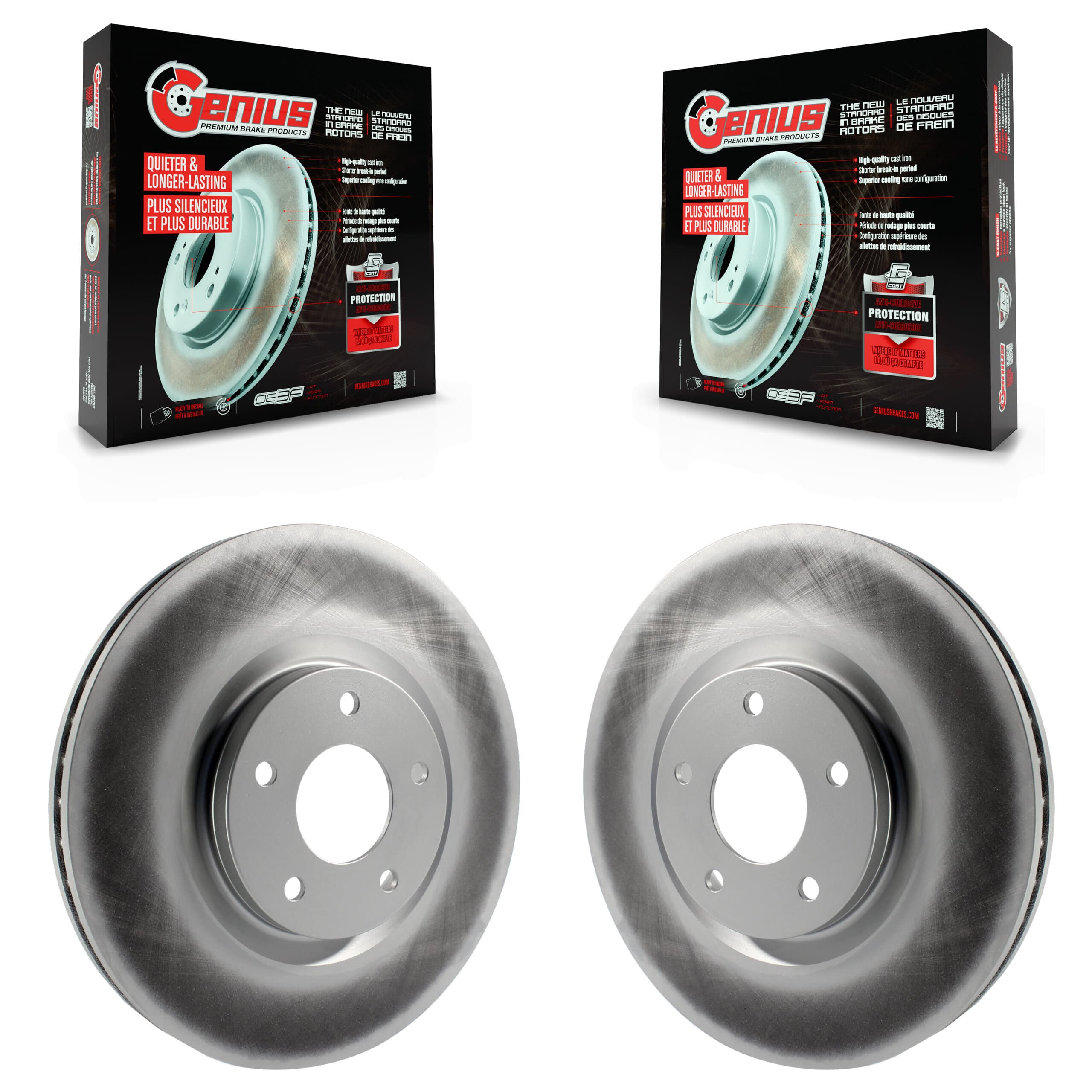 Genius - KG-100292 - Front Disc Brake Rotor Kits image 1