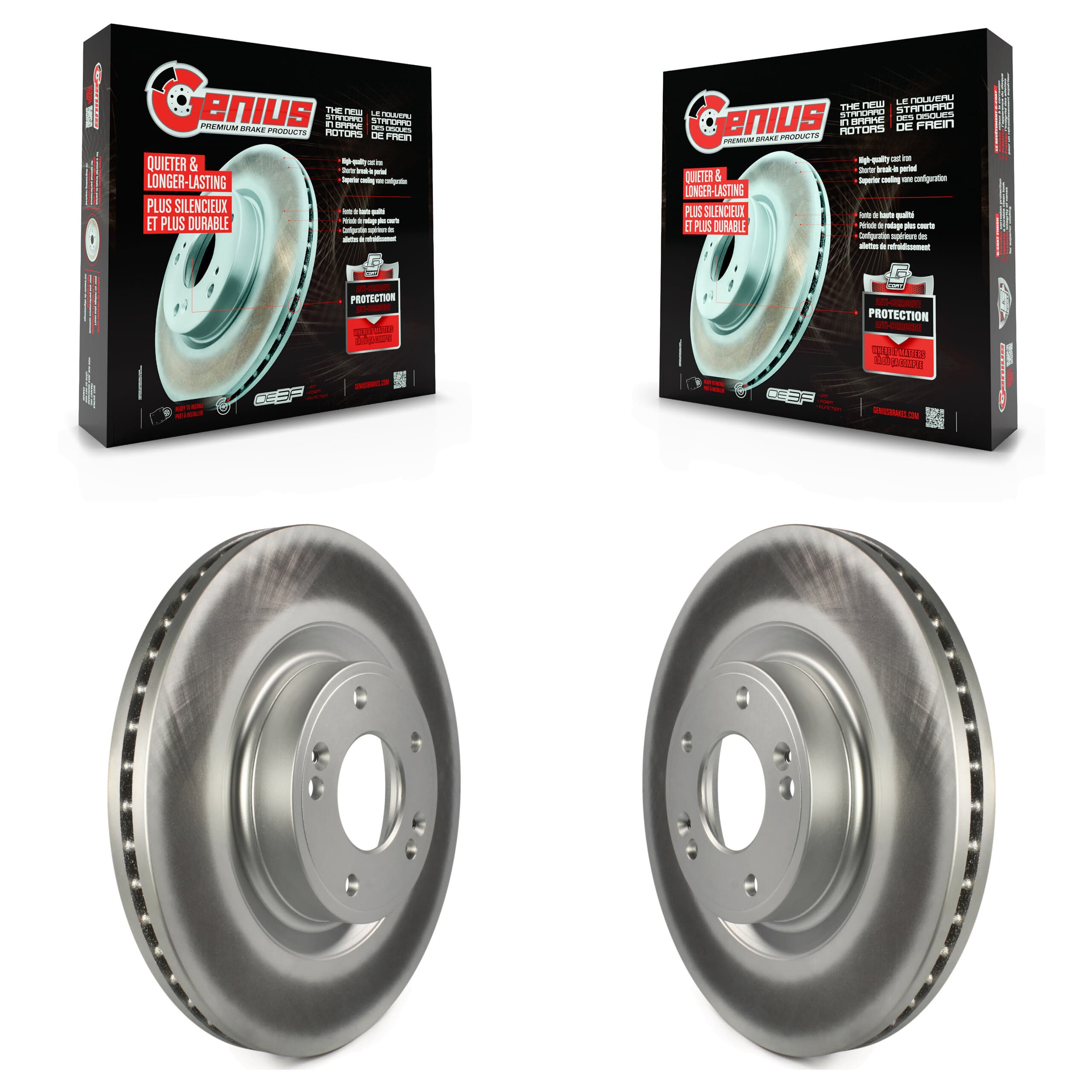 Genius - KG-100314 - Front Disc Brake Rotor Kits image 1