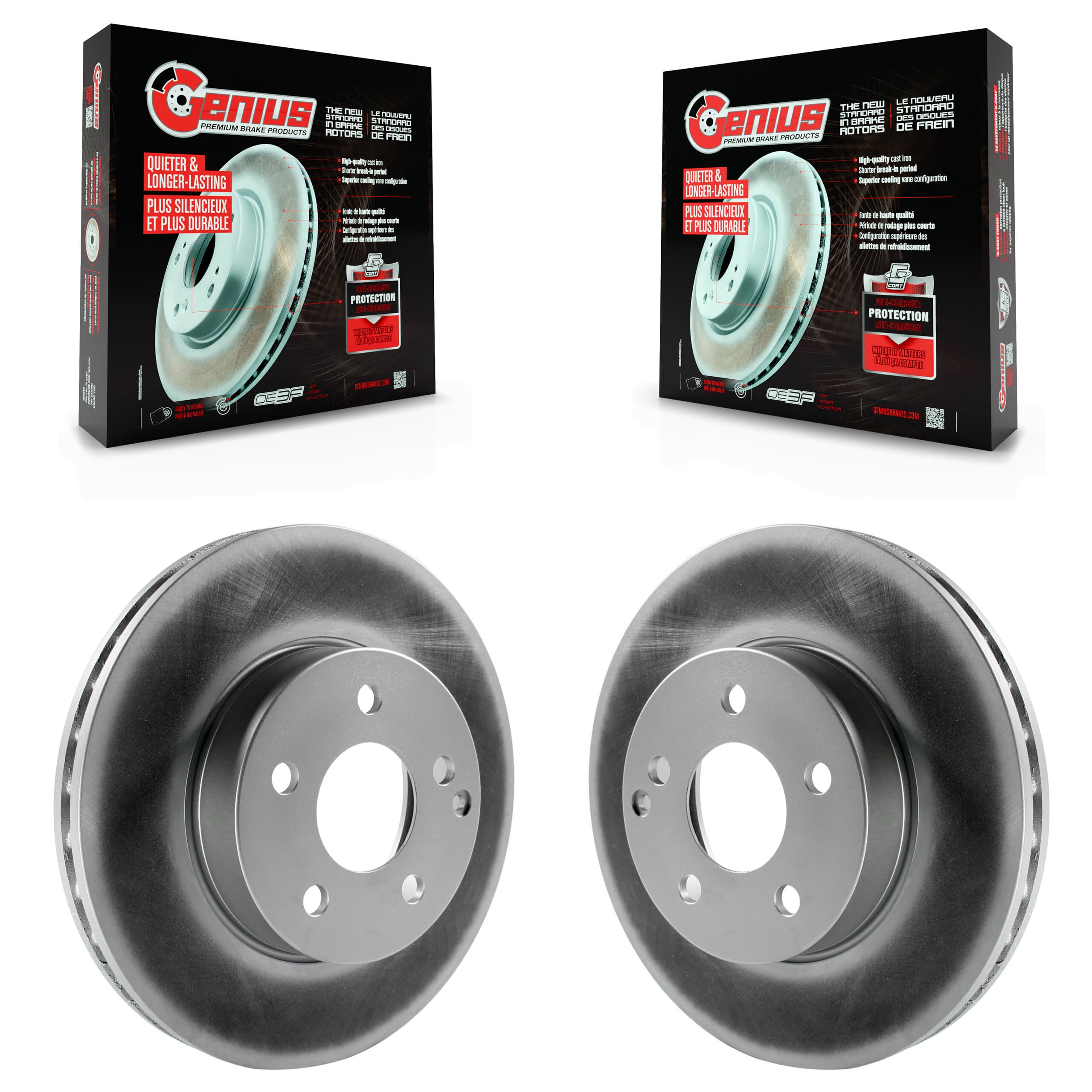 Genius - KG-100318 - Front Disc Brake Rotor Kits image 1