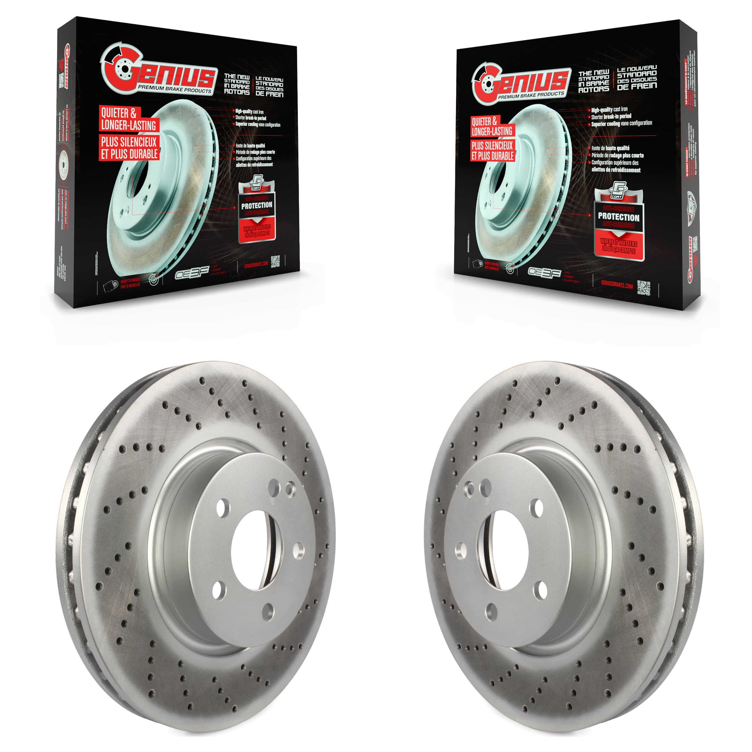 Genius - KG-100321 - Front Disc Brake Rotor Kits image 1