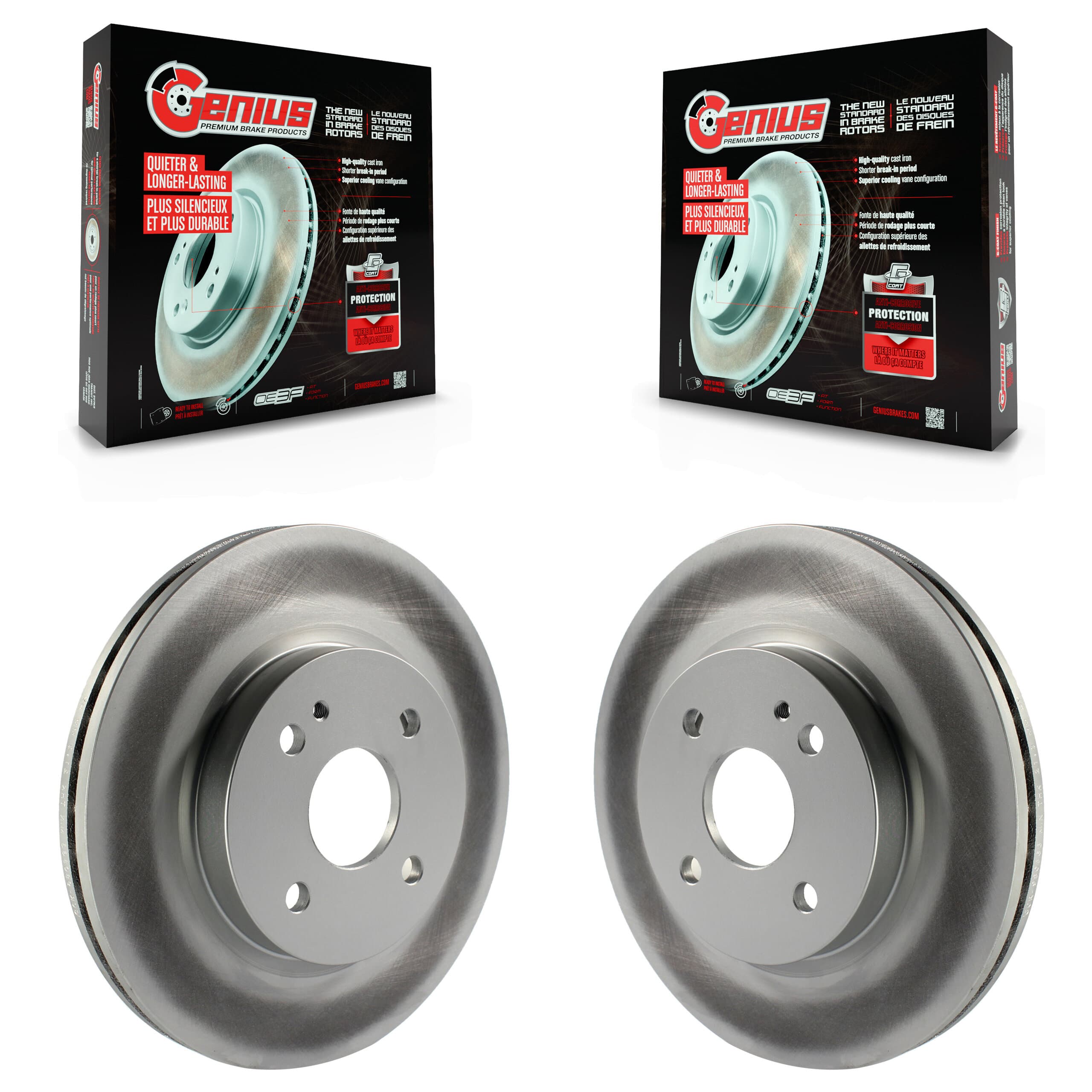 Genius - KG-100325 - Front Disc Brake Rotor Kits image 1