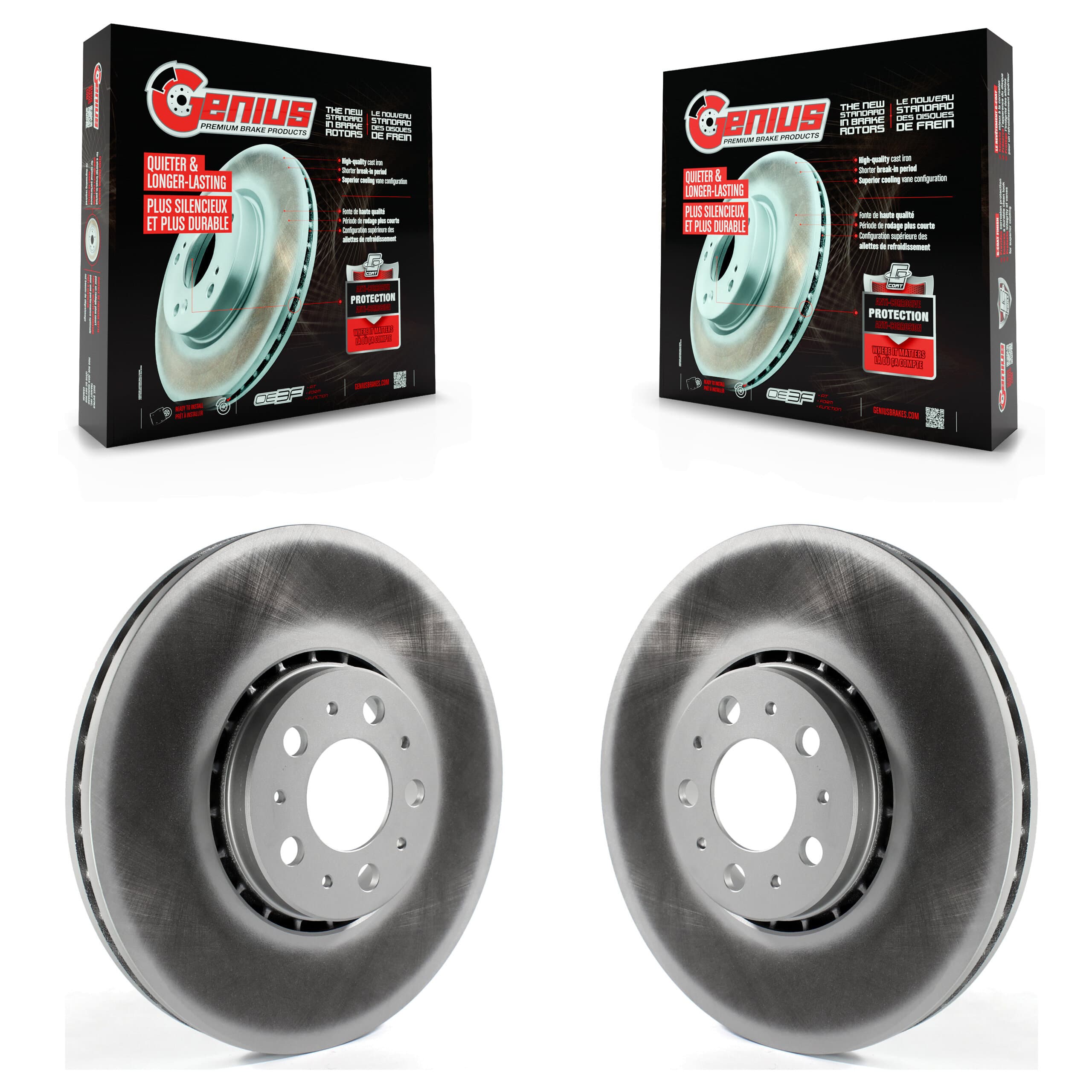 Genius - KG-100351 - Front Disc Brake Rotor Kits image 1