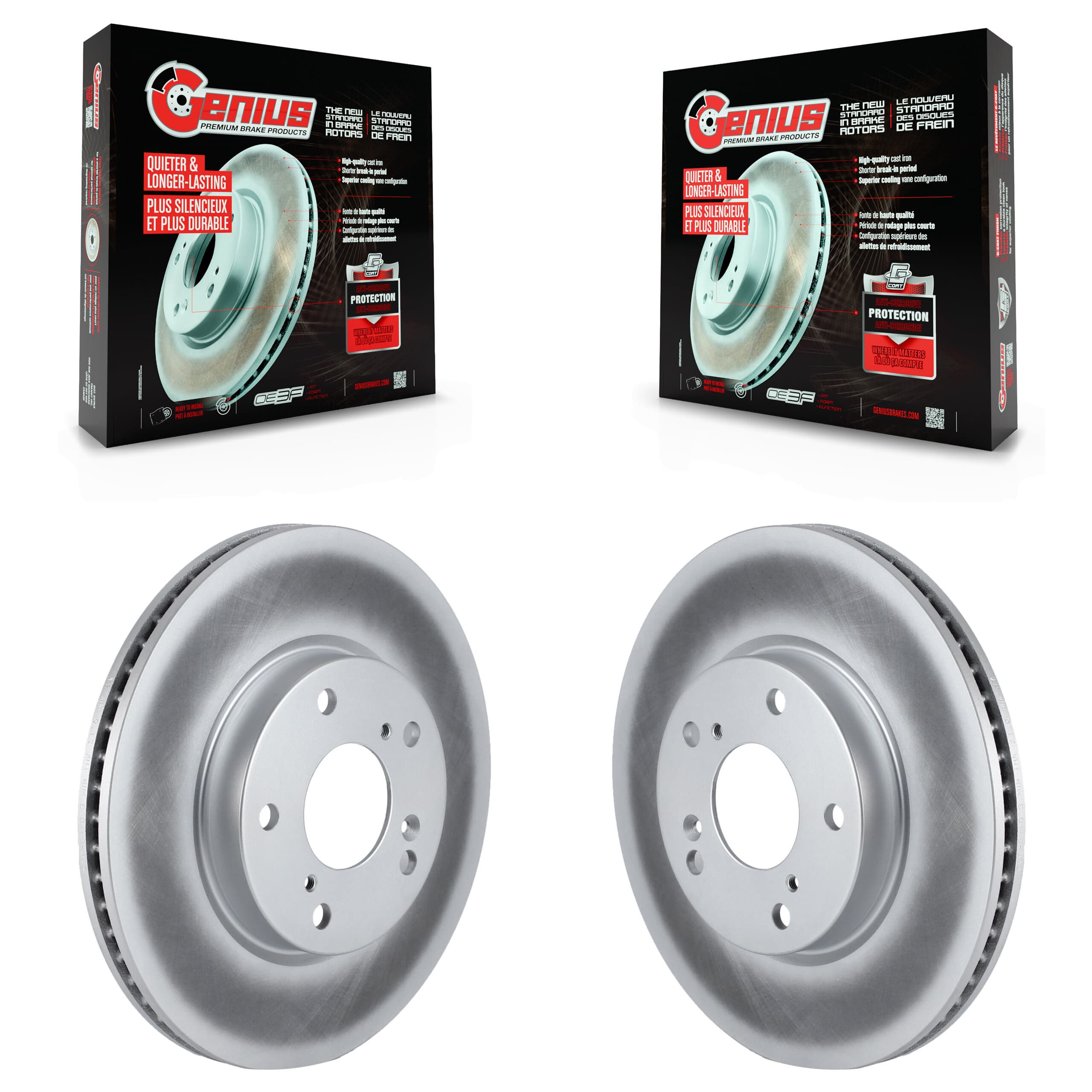 Genius - KG-100370 - Front Disc Brake Rotor Kits image 1