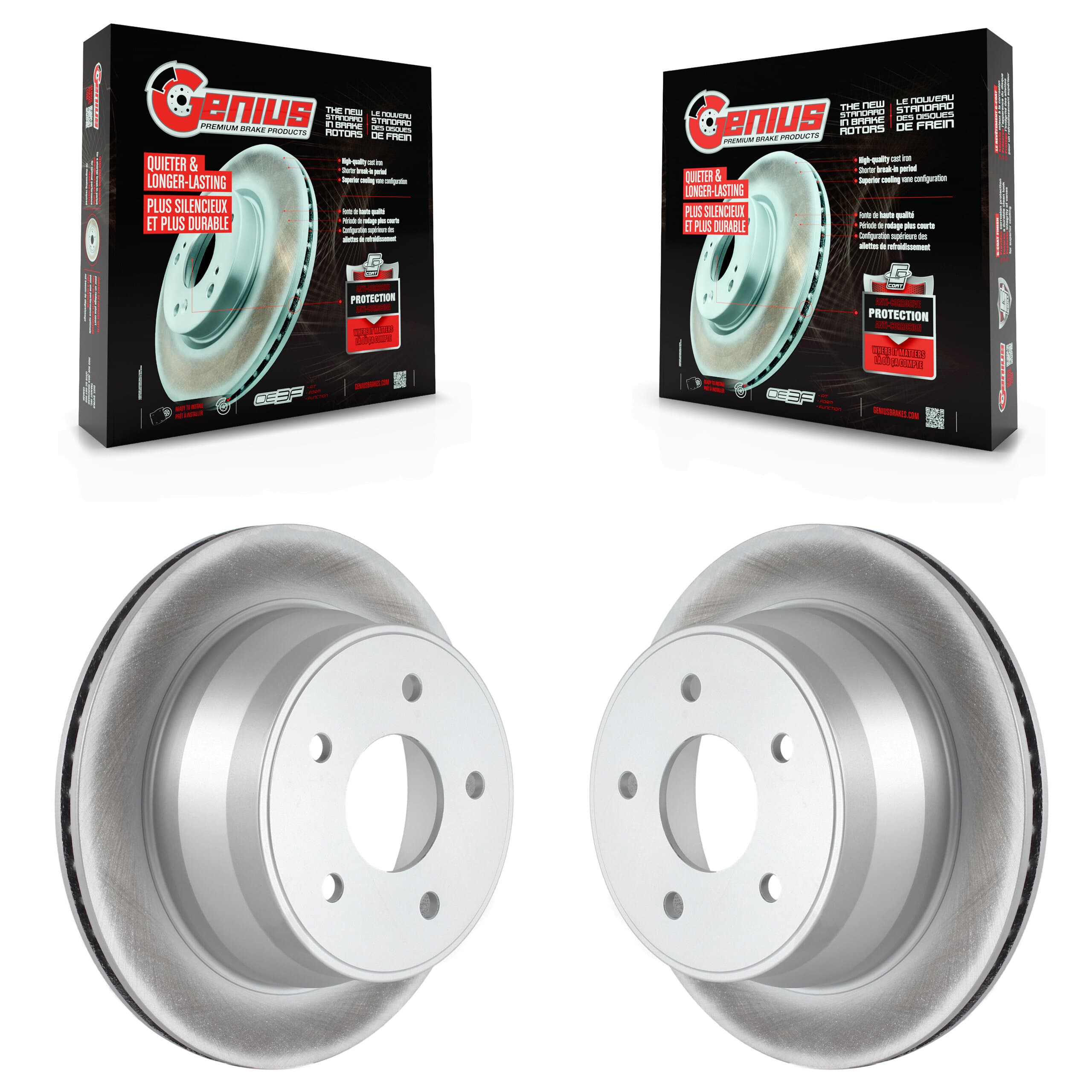 Genius - KG-100381 - Rear Disc Brake Rotor Kits image 1