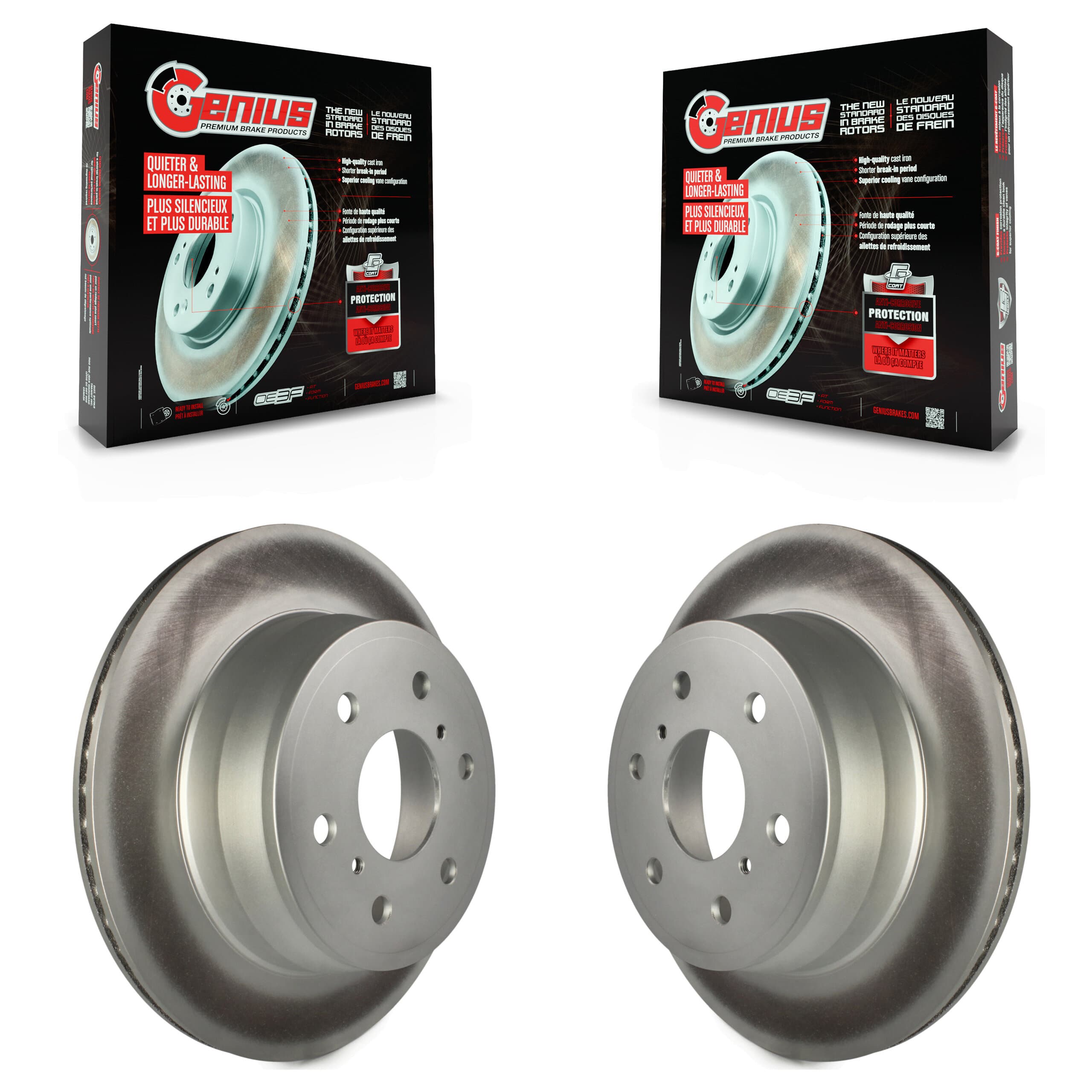 Genius - KG-100403 - Rear Disc Brake Rotor Kits image 1