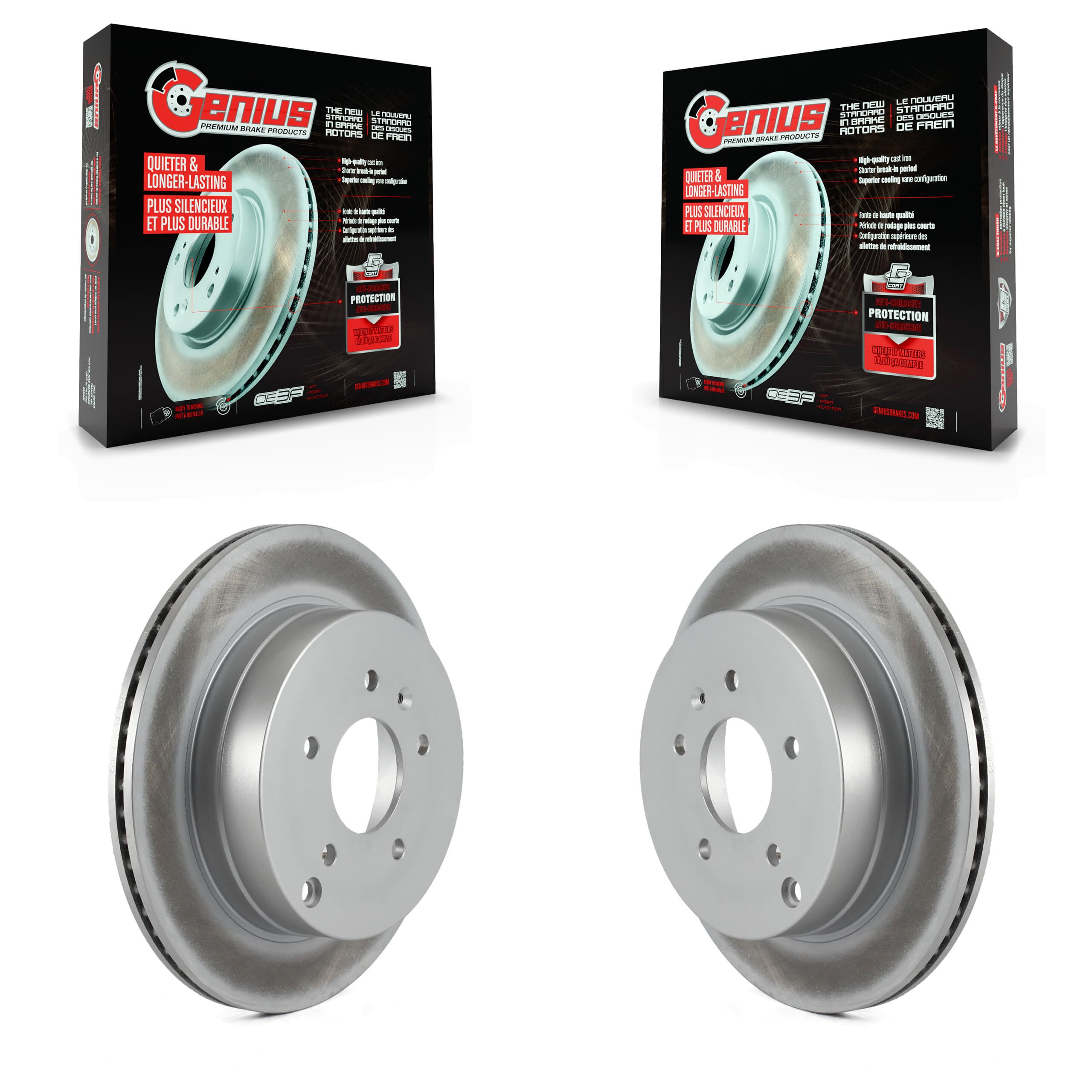 Genius - KG-100404 - Rear Disc Brake Rotor Kits image 1