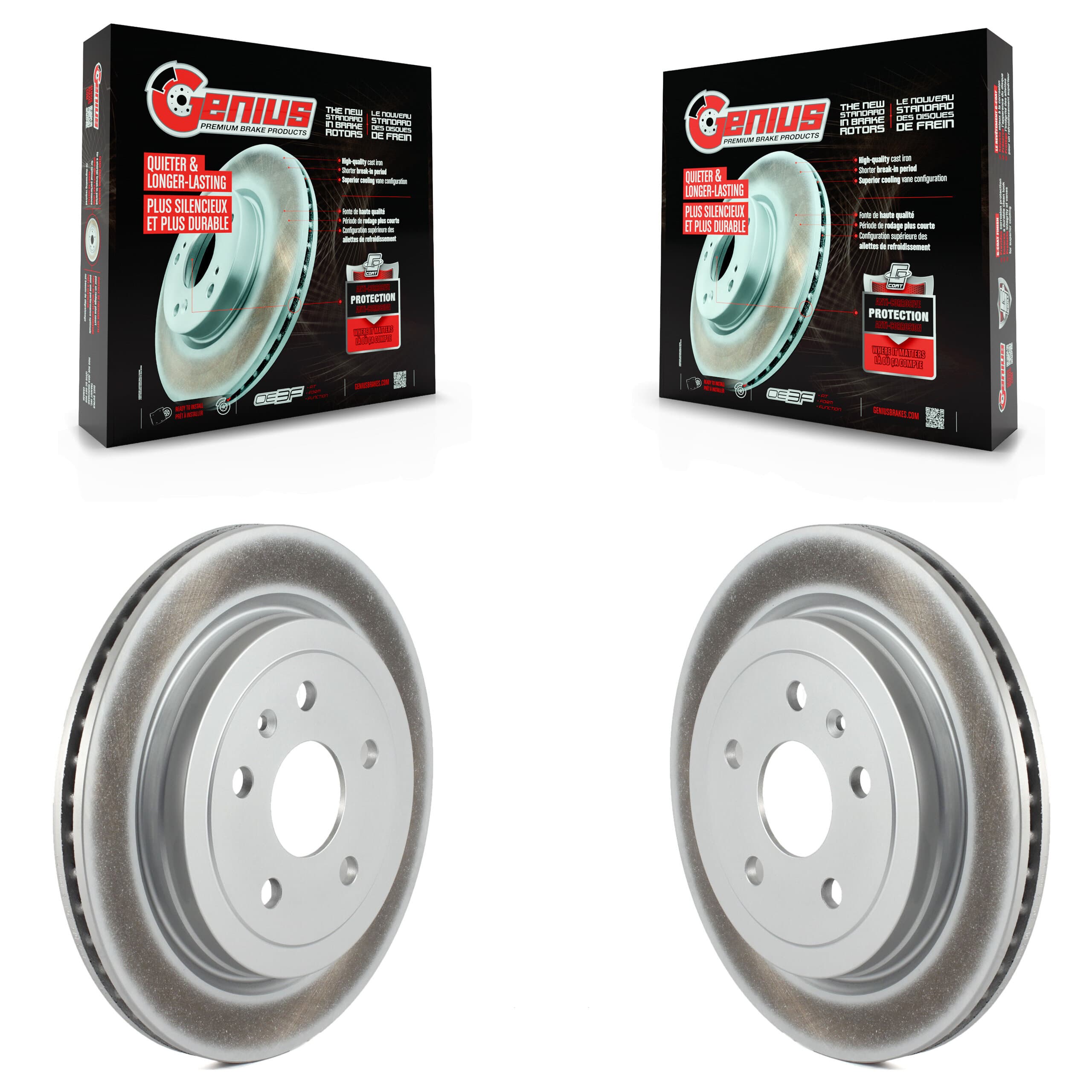 Genius - KG-100410 - Rear Disc Brake Rotor Kits image 1