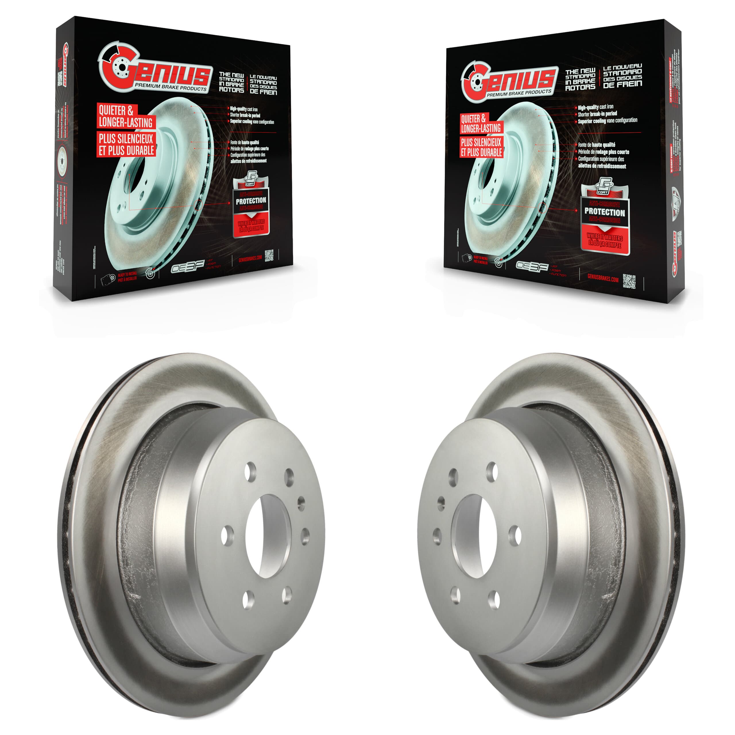 Genius - KG-100421 - Rear Disc Brake Rotor Kits image 1