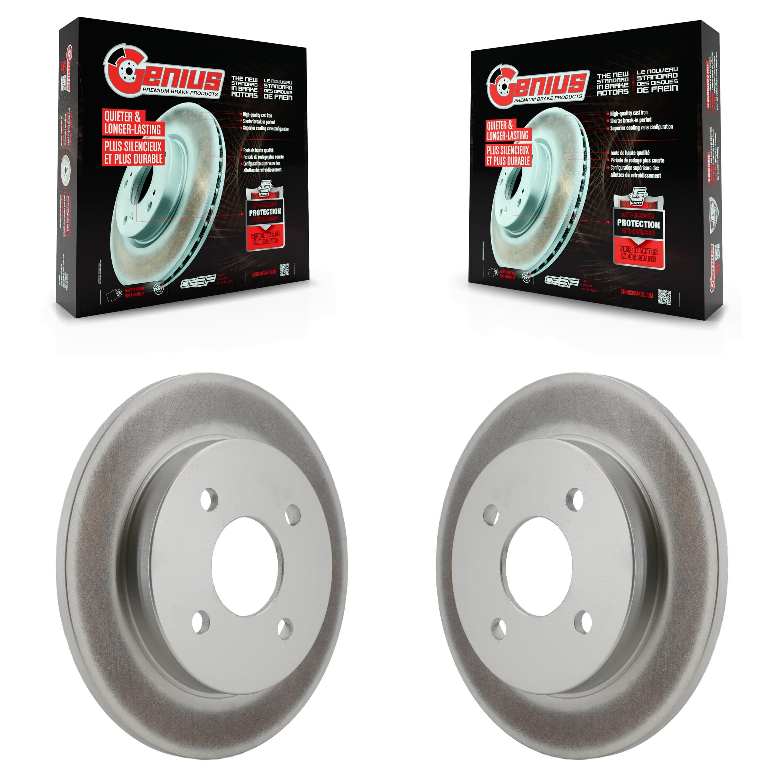 Genius - KG-100431 - Rear Disc Brake Rotor Kits image 1