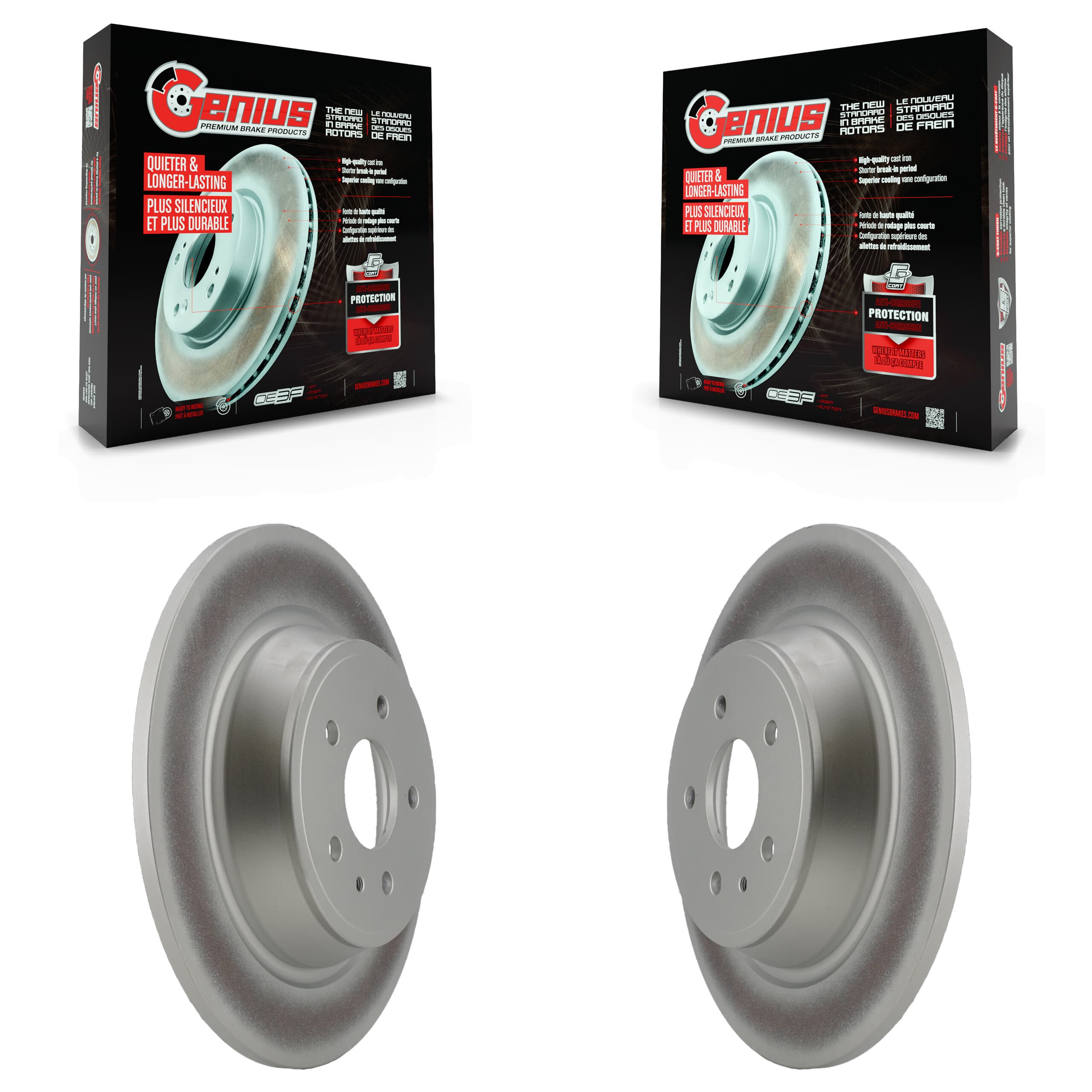 Genius - KG-100455 - Rear Disc Brake Rotor Kits image 1