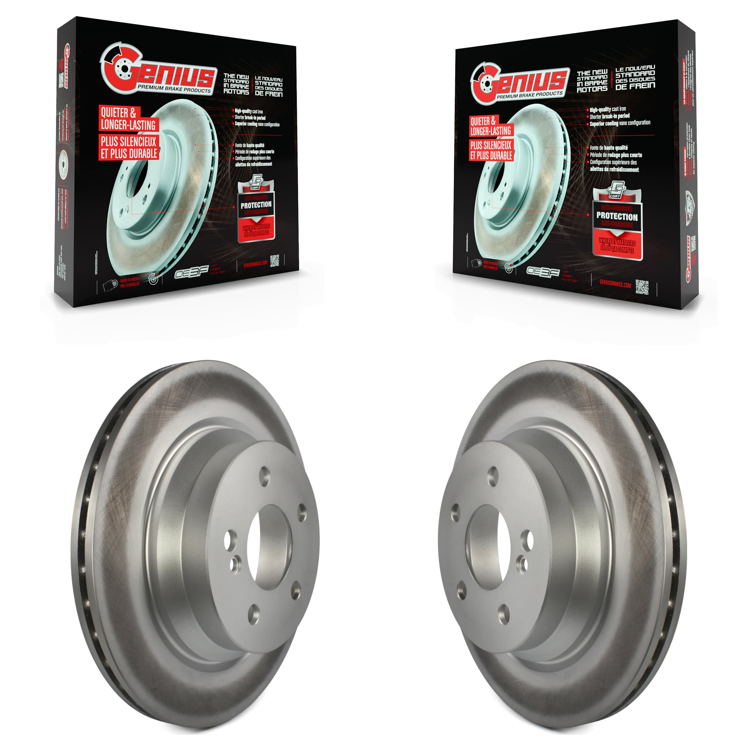 Genius - KG-100542 - Rear Disc Brake Rotor Kits image 1