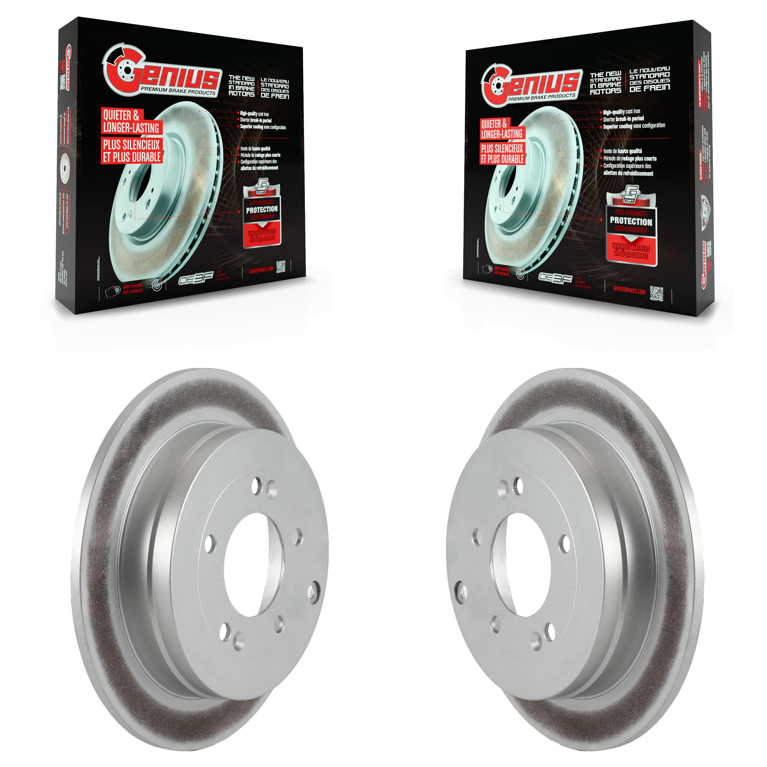 Genius - KG-100564 - Rear Disc Brake Rotor Kits image 1