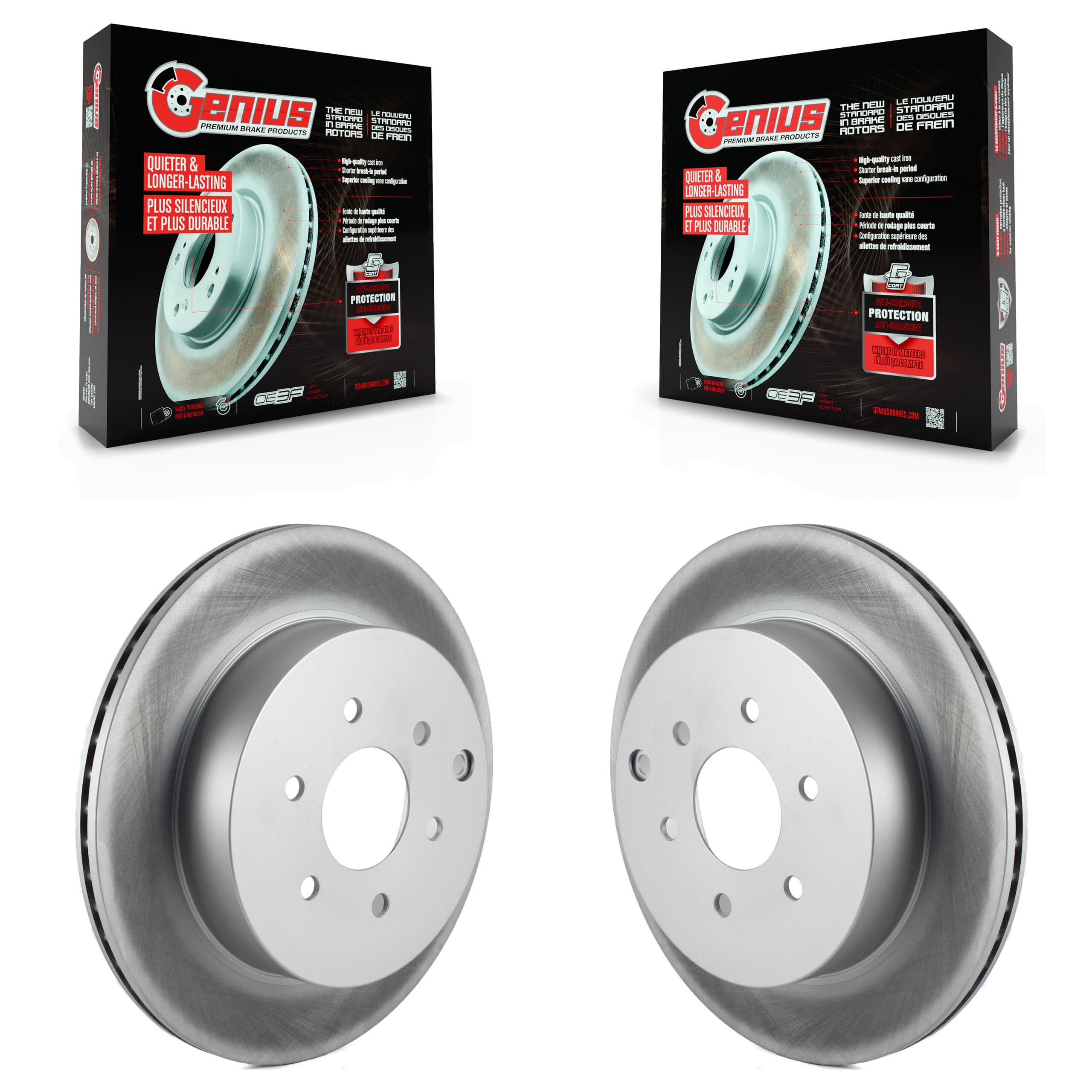 Genius - KG-100571 - Rear Disc Brake Rotor Kits image 1
