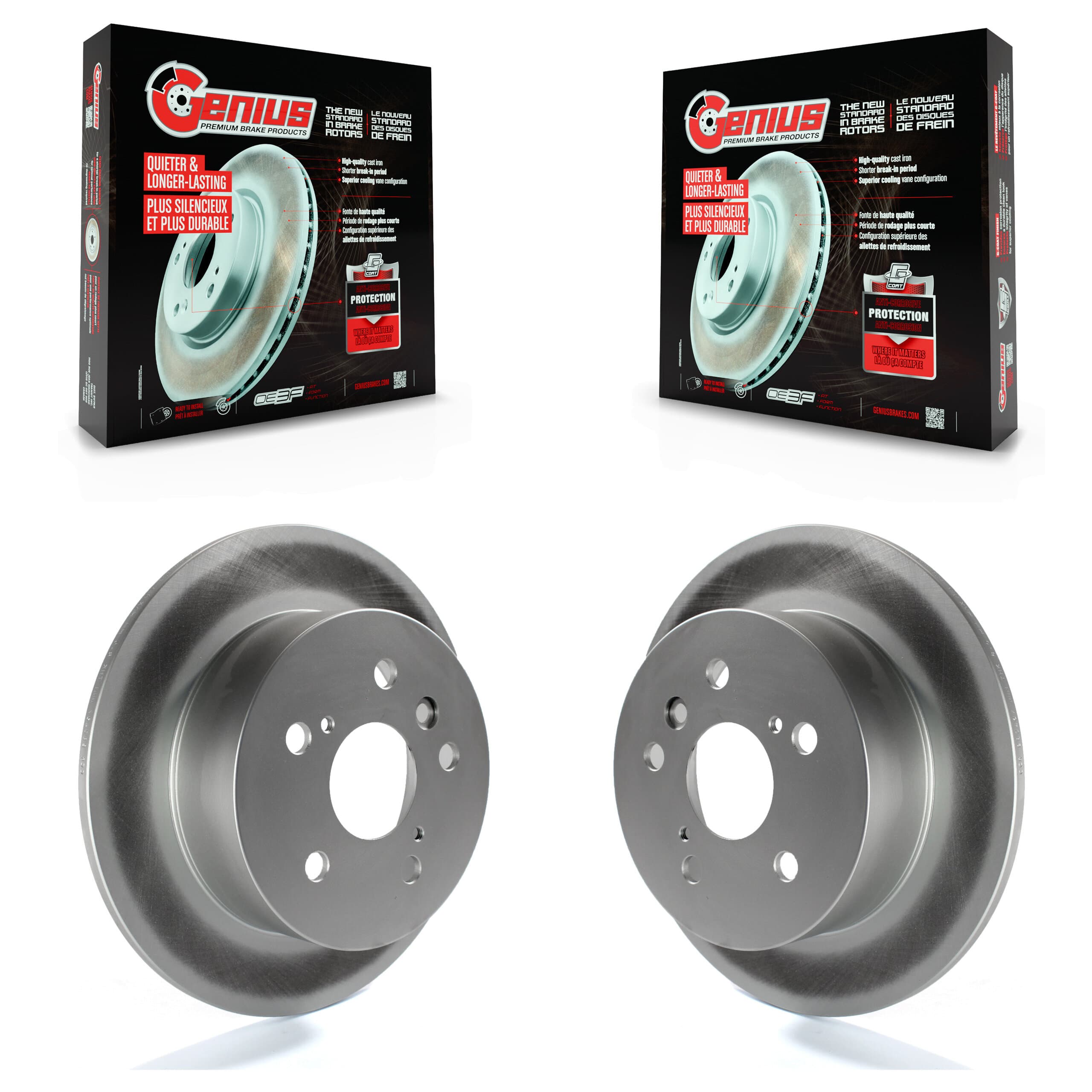 Genius - KG-100573 - Rear Disc Brake Rotor Kits image 1