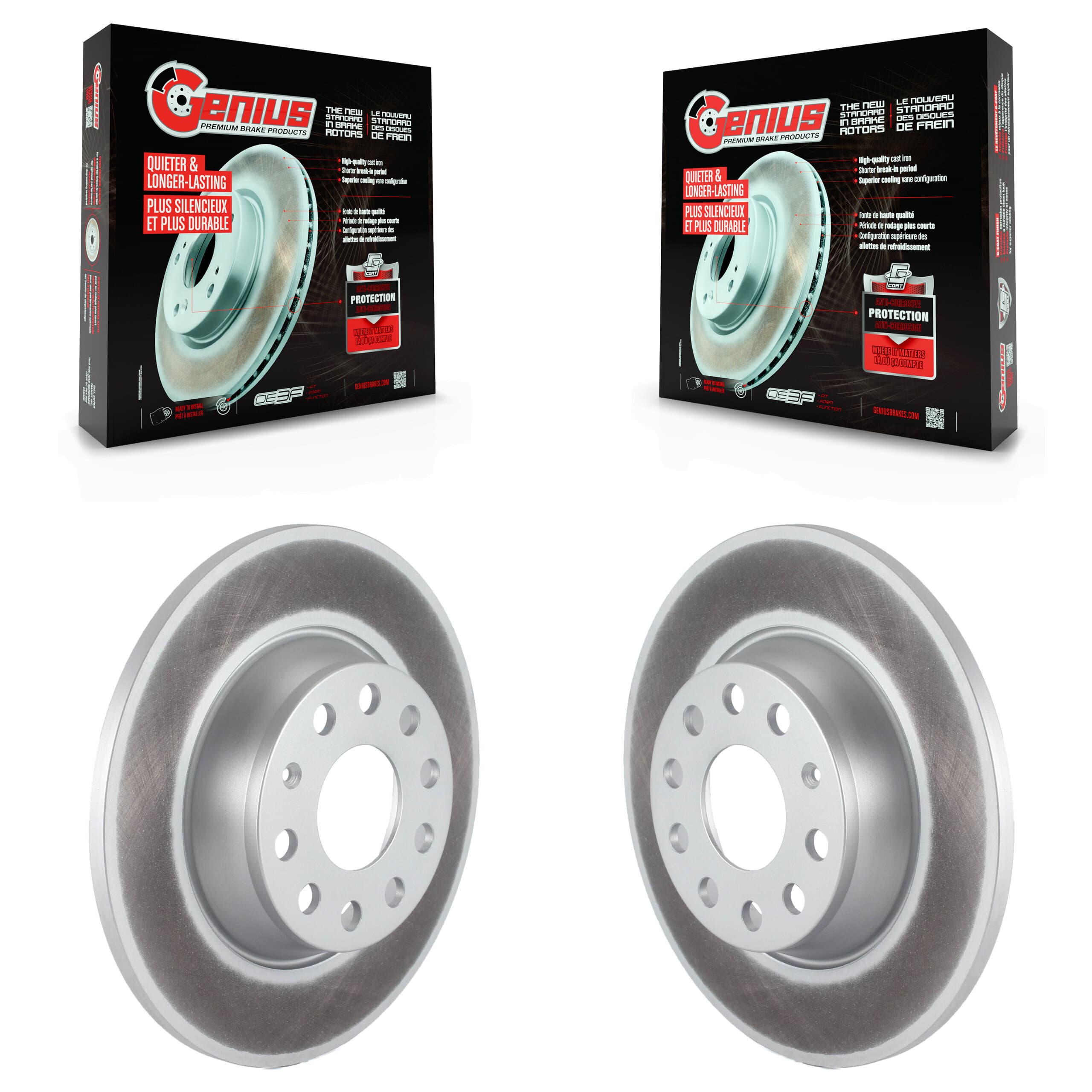 Genius - KG-100612 - Rear Disc Brake Rotor Kits image 1
