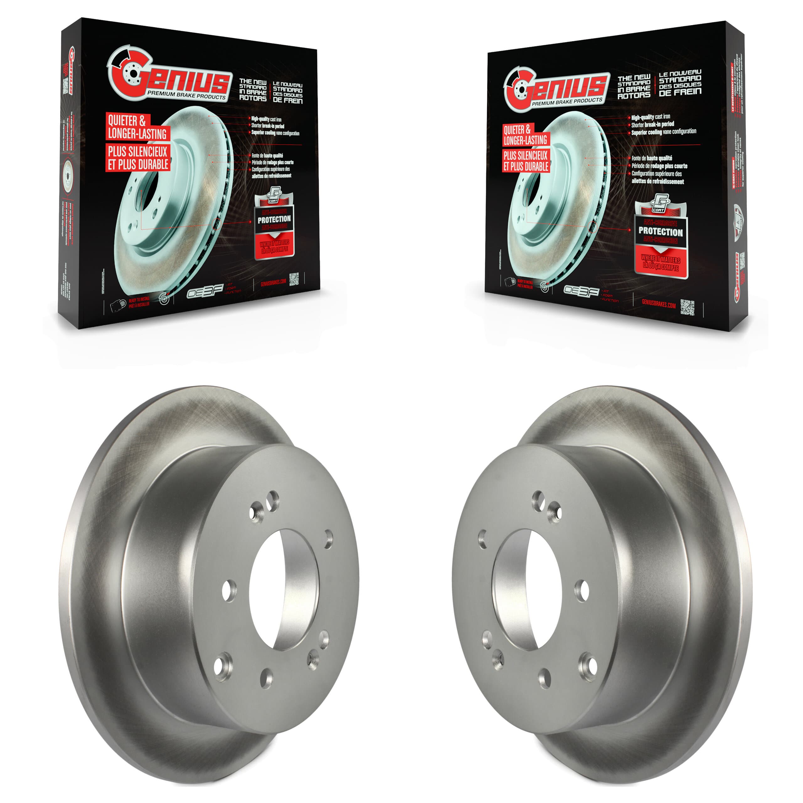 Genius - KG-100621 - Rear Disc Brake Rotor Kits image 1