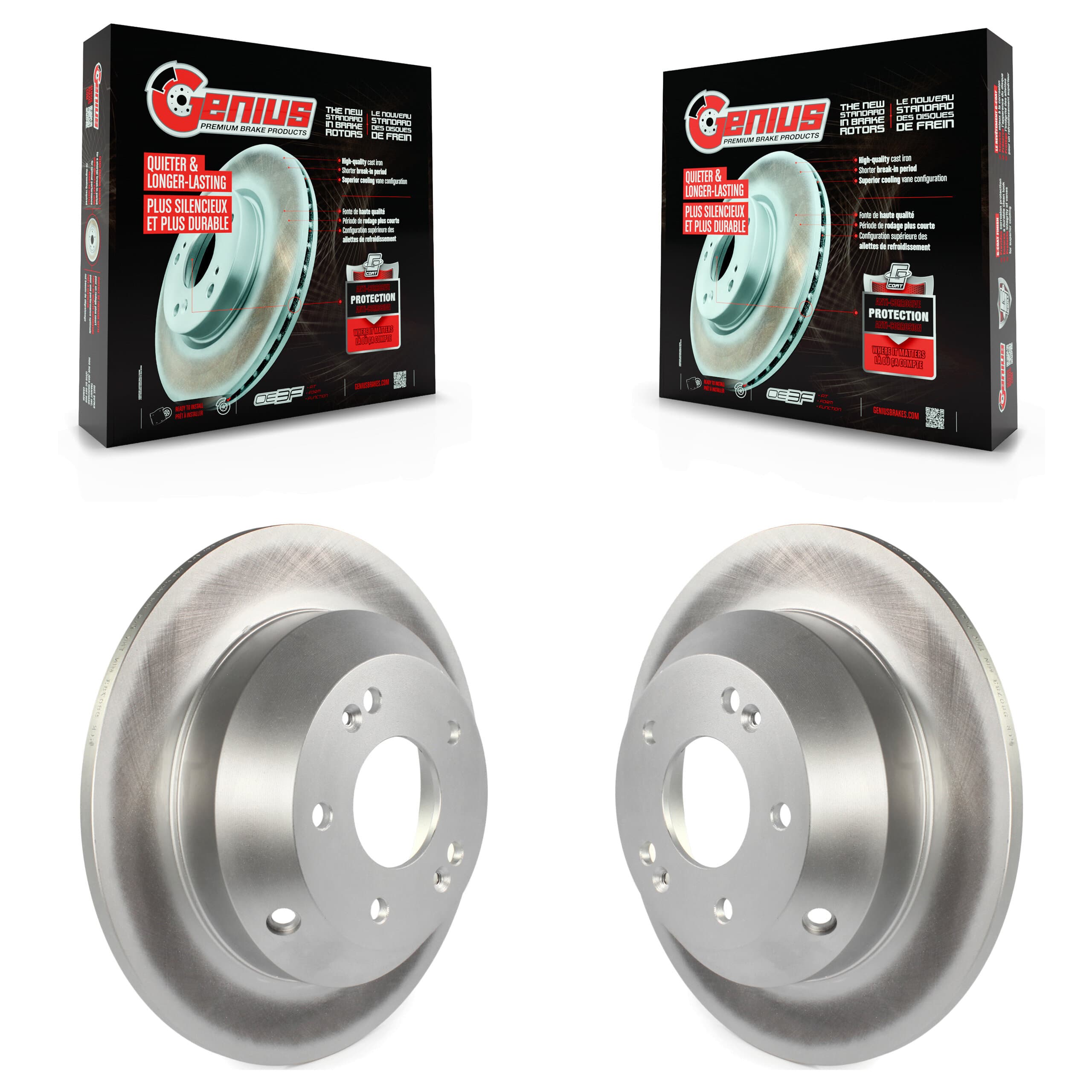 Genius - KG-100627 - Rear Disc Brake Rotor Kits image 1