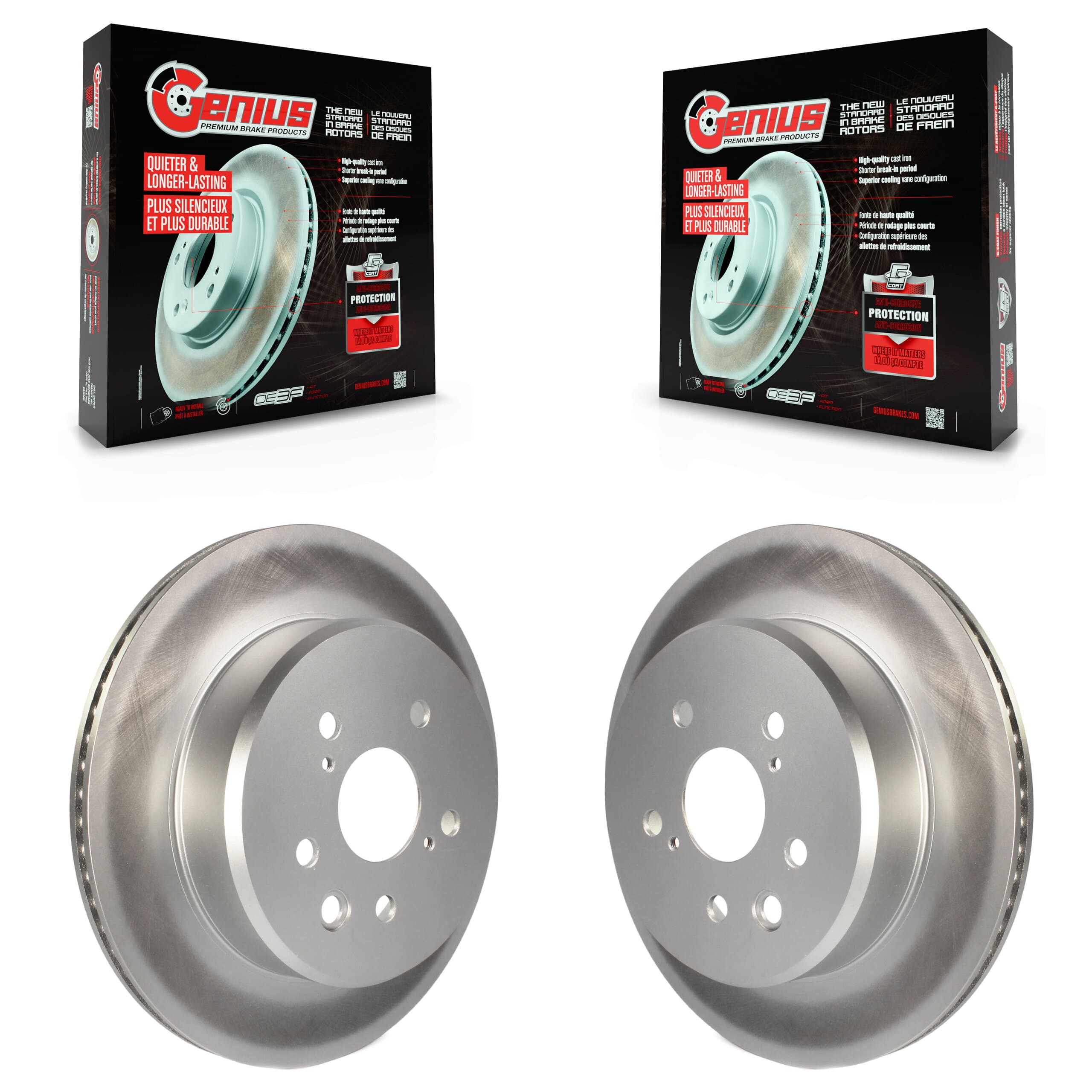 Genius - KG-100651 - Rear Disc Brake Rotor Kits image 1