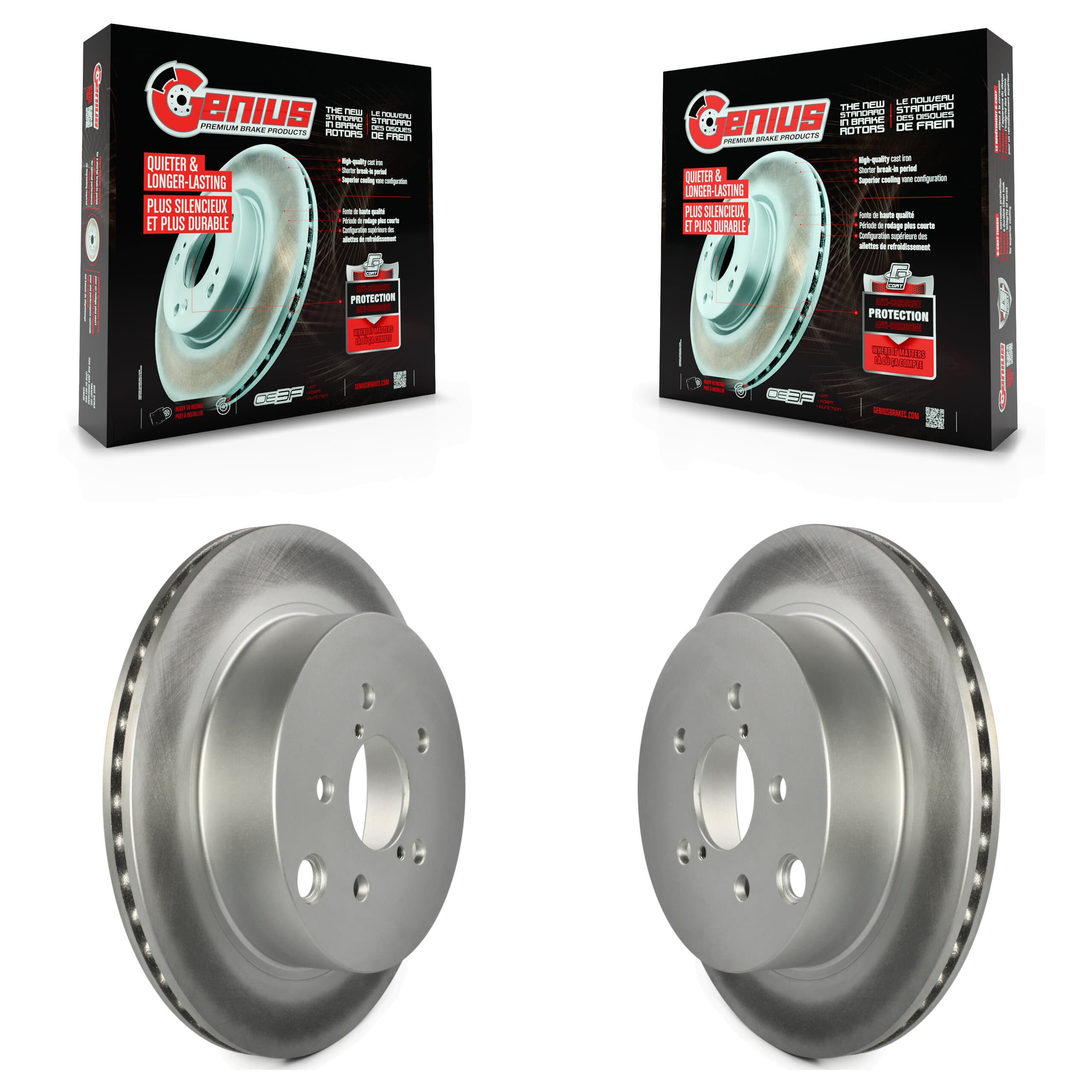 Genius - KG-100666 - Rear Disc Brake Rotor Kits image 1