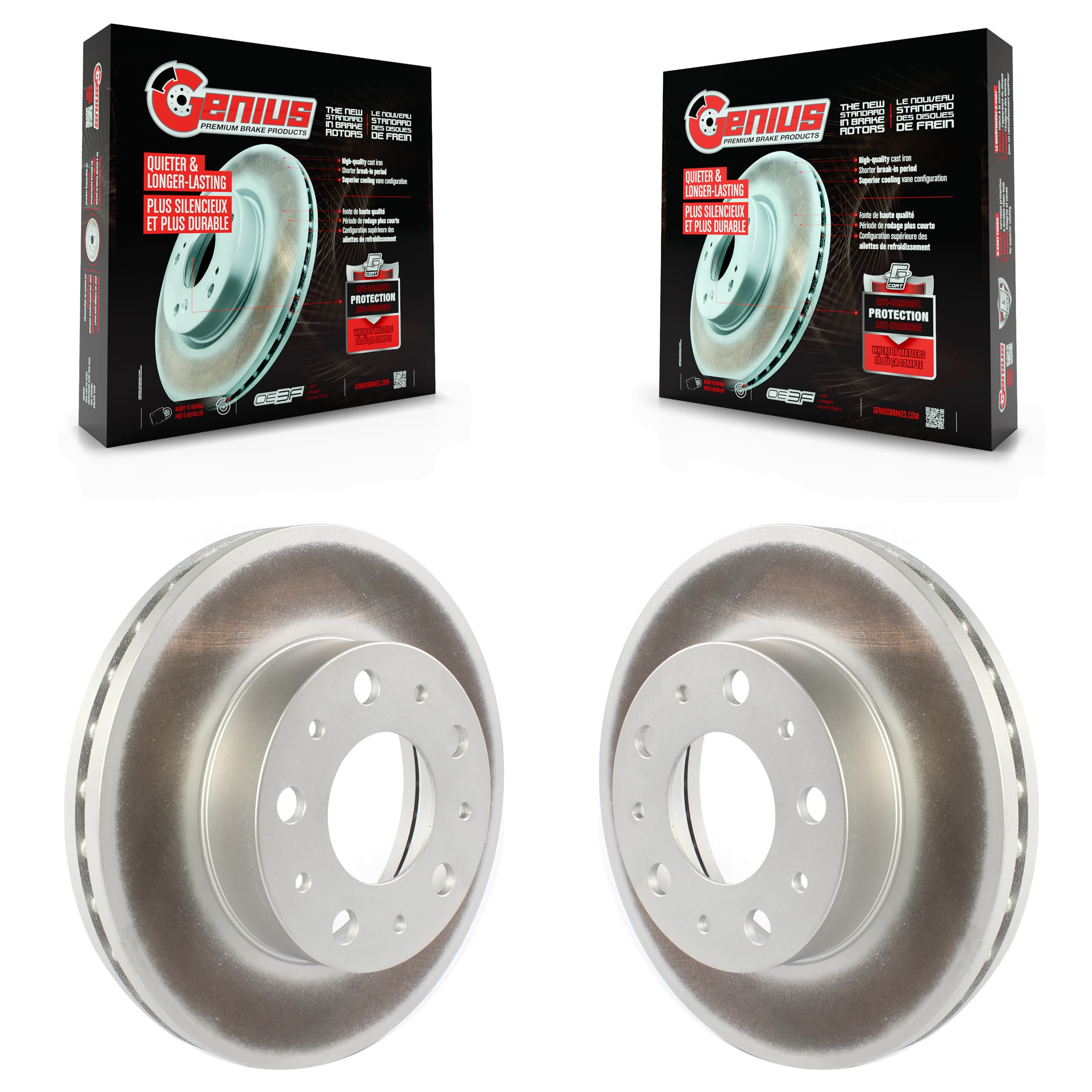 Genius - KG-101317 - Front Disc Brake Rotor Kits image 1