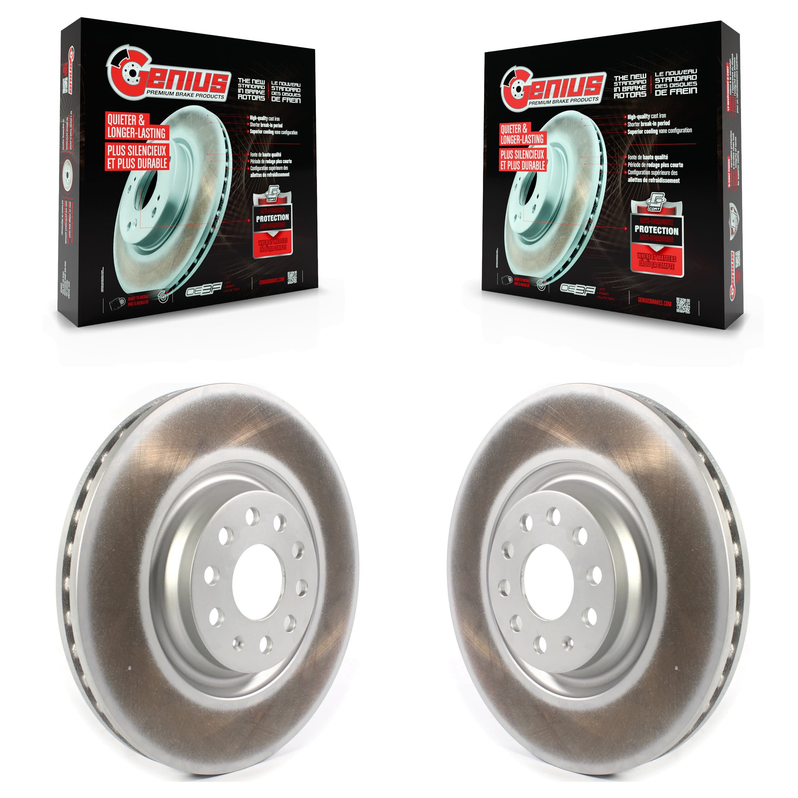 Genius - KG-101328 - Front Disc Brake Rotor Kits image 1