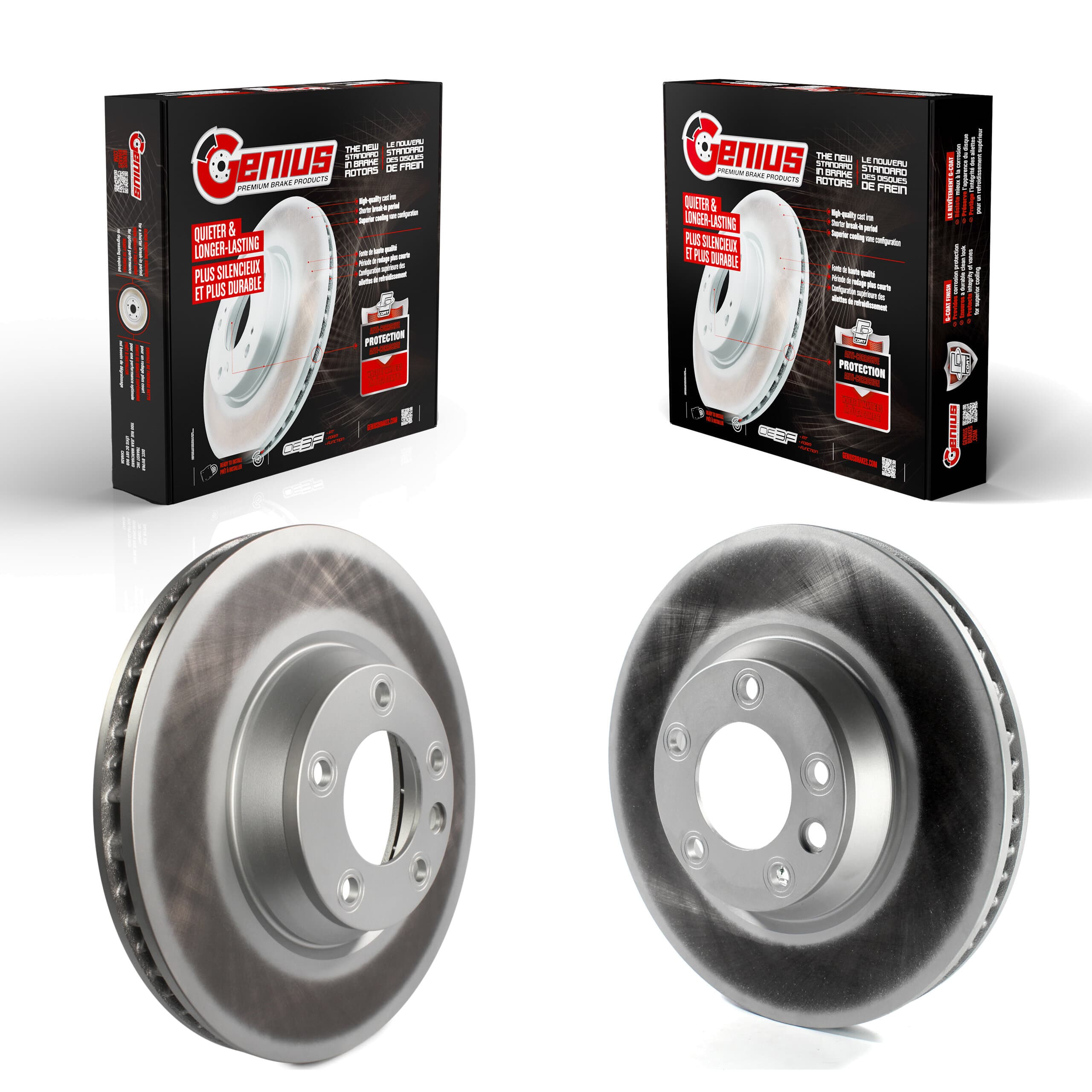Genius - KG-101482 - Front Disc Brake Rotor Kits image 1