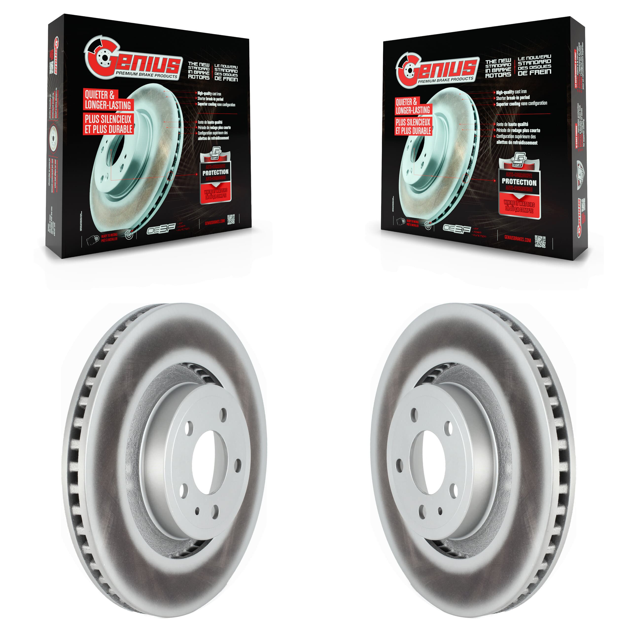 Genius - KG-101594 - Front Disc Brake Rotor Kits image 1