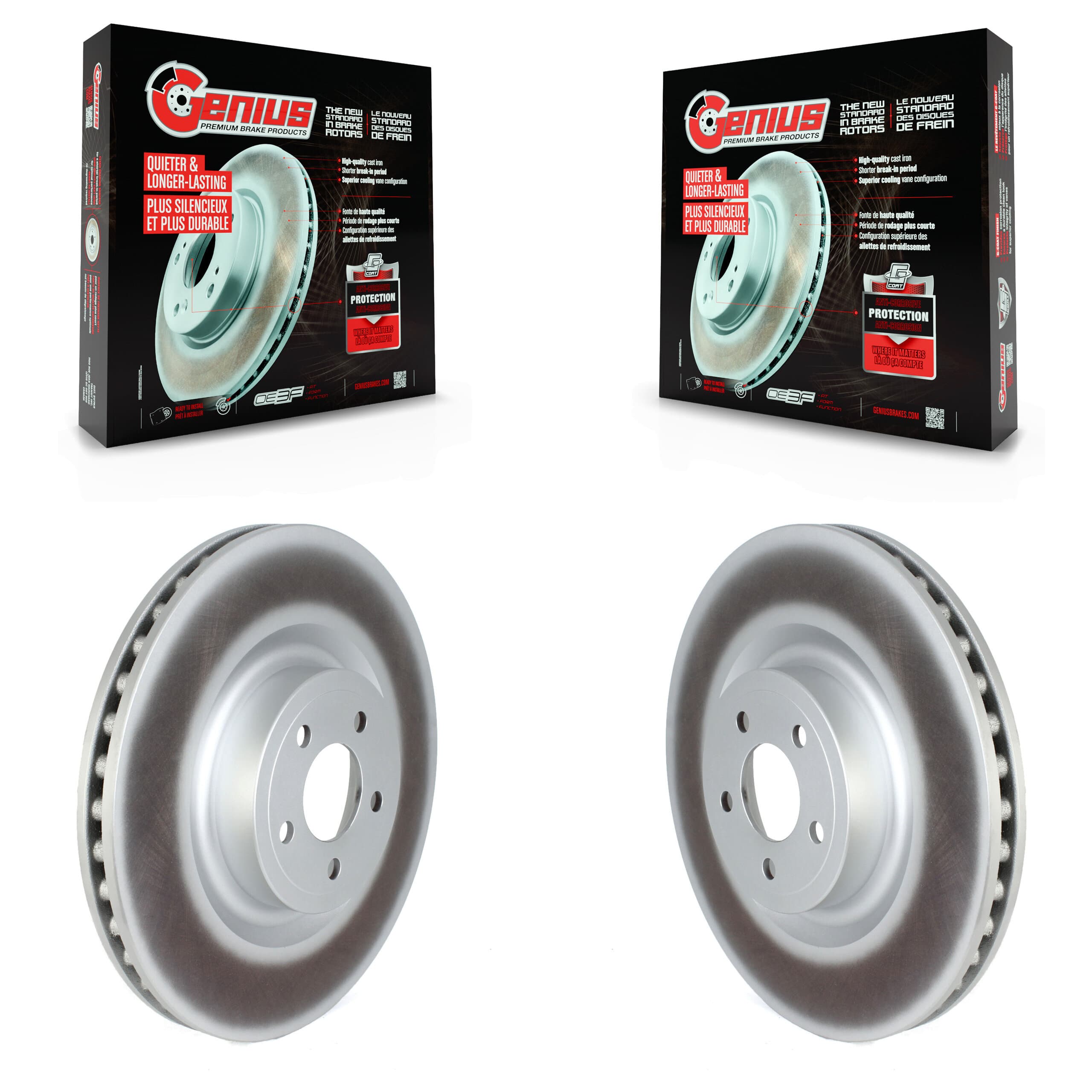 Genius - KG-101595 - Front Disc Brake Rotor Kits image 1