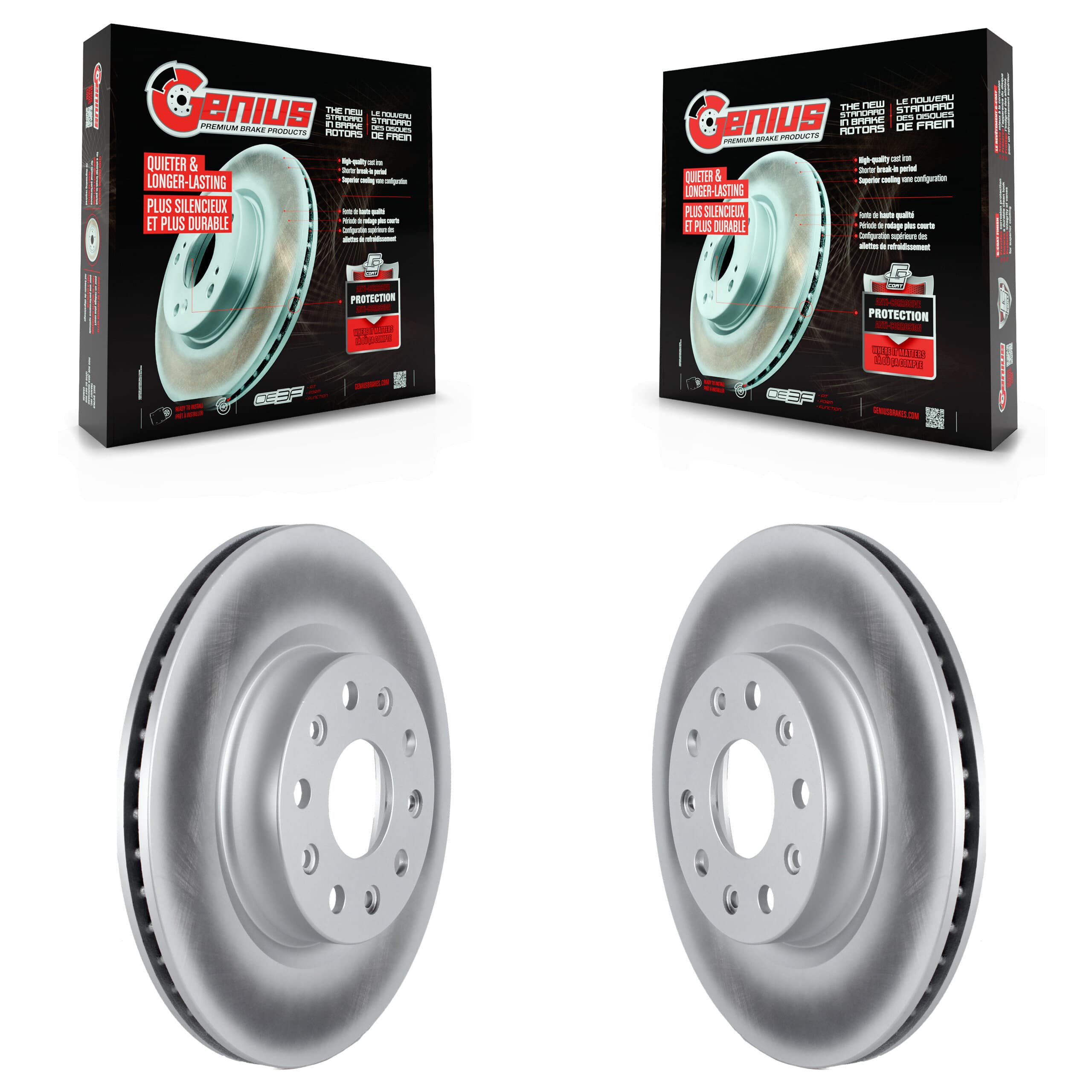 Genius - KG-101598 - Front Disc Brake Rotor Kits image 1
