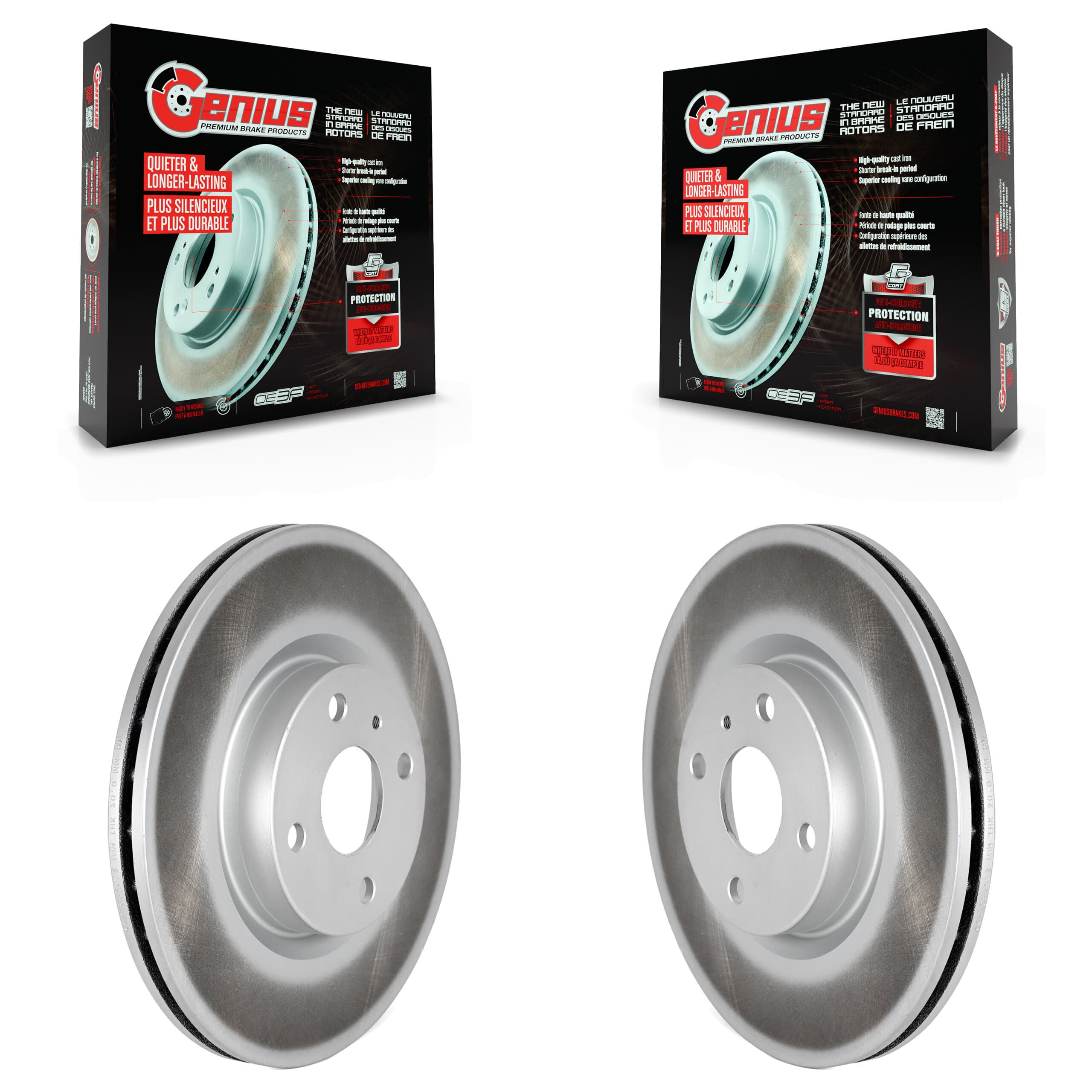 Genius - KG-101601 - Front Disc Brake Rotor Kits image 1