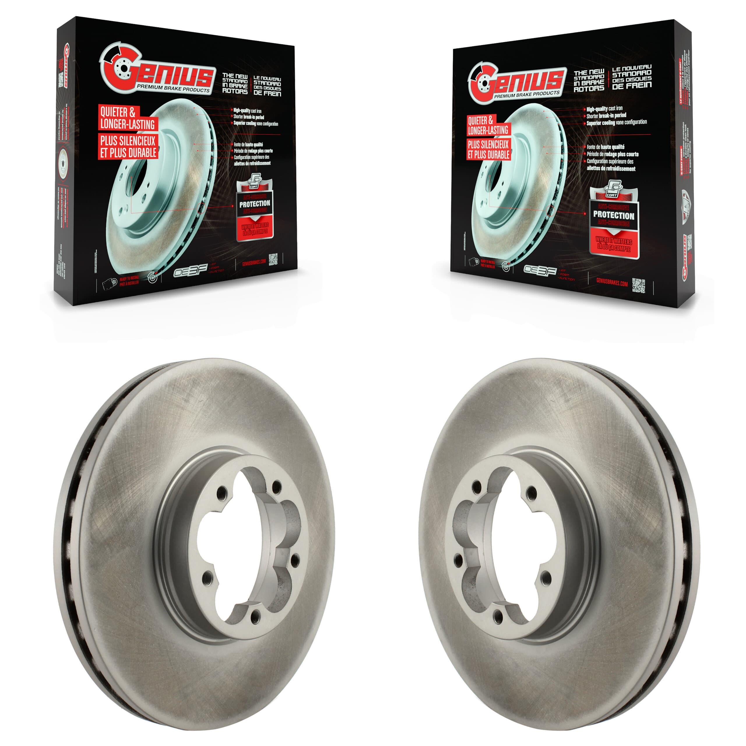 Genius - KG-101607 - Front Disc Brake Rotor Kits image 1